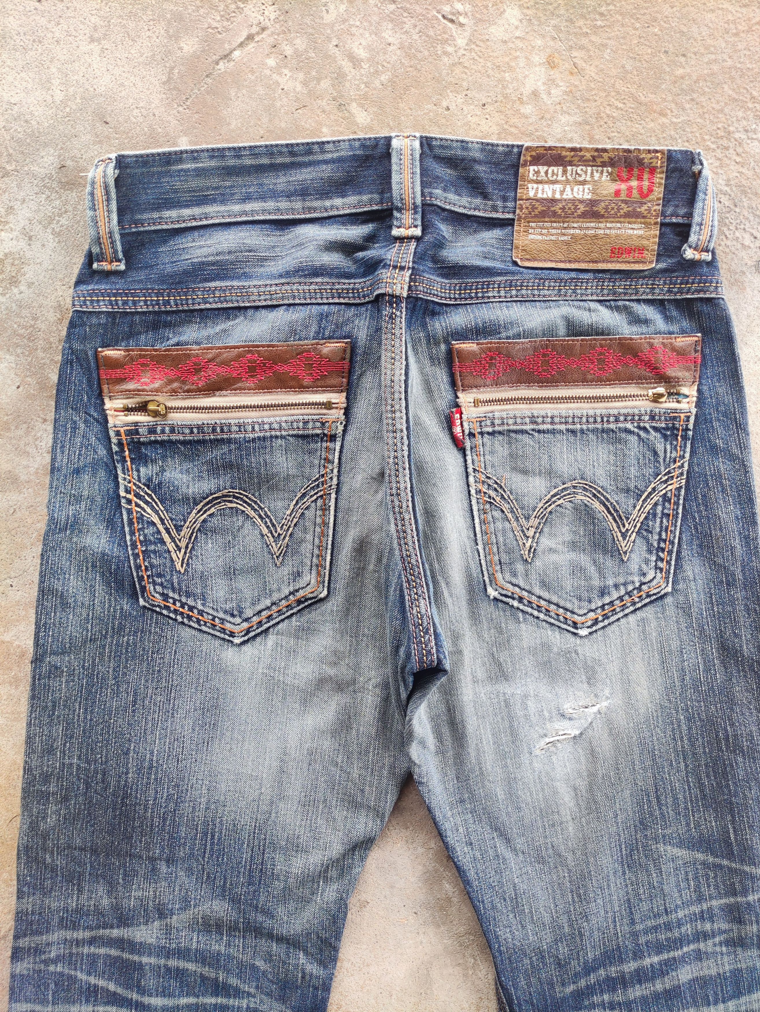 Edwin Vintage Edwin Brand Baggy Denim Distressed Faded Pants Size US 35 - 10 Thumbnail