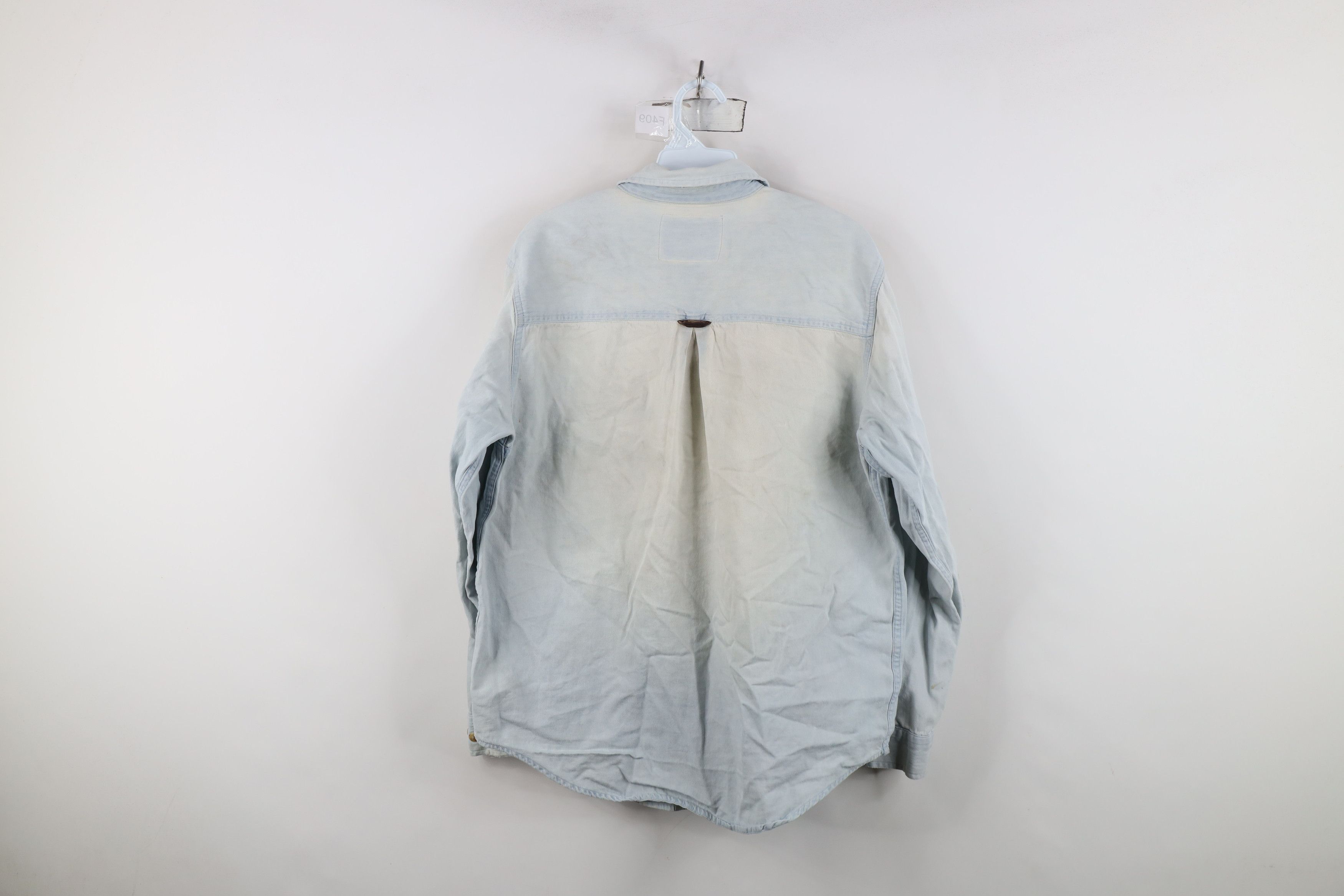 Vintage Vintage 90s Streetwear Double Pocket Denim Jean Button Shirt Size US S / EU 44-46 / 1 - 15 Thumbnail