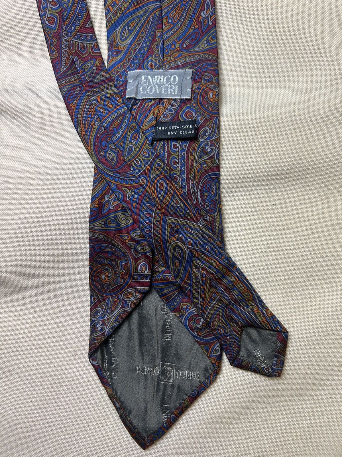 Enrico Coveri Enrico Coveri paisley multicolor Silk Mens Tie Size ONE SIZE - 3 Thumbnail
