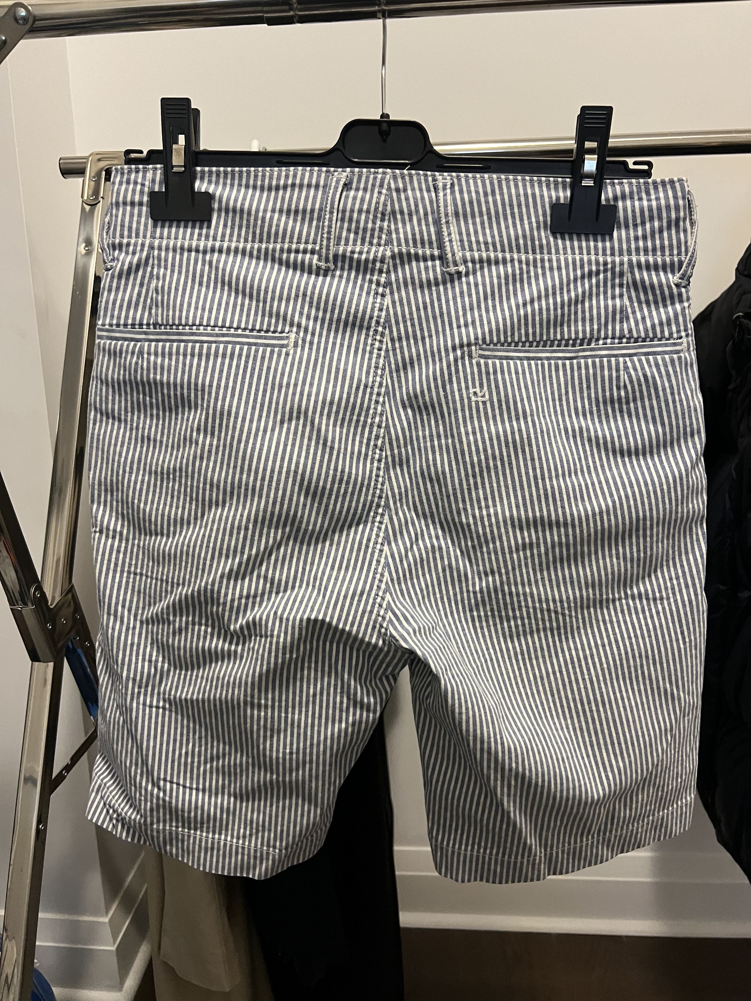 45rpm × Japanese Brand 45R Blue&White Striped Cotton Shorts Size US 30 / EU 46 - 2 Thumbnail