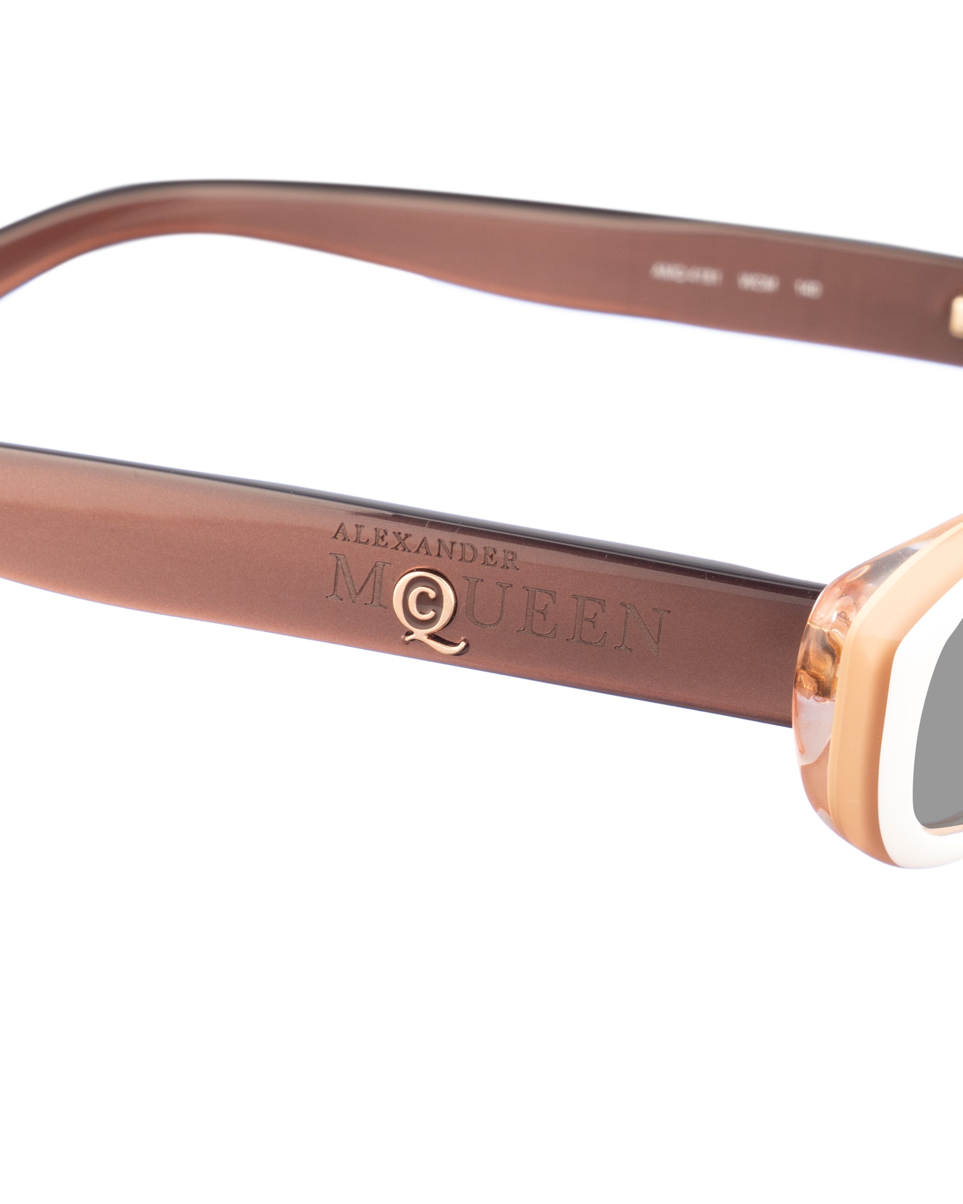 Alexander McQueen Alexander McQueen '90s Double Beige Cat-Eye Sunglasses Size ONE SIZE - 3 Thumbnail