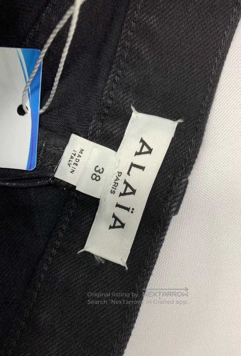 Alaia Alaia Solid Color Zipper High Waist Denim Pants, Black Size 25" / US 0 / IT 36 - 4 Thumbnail