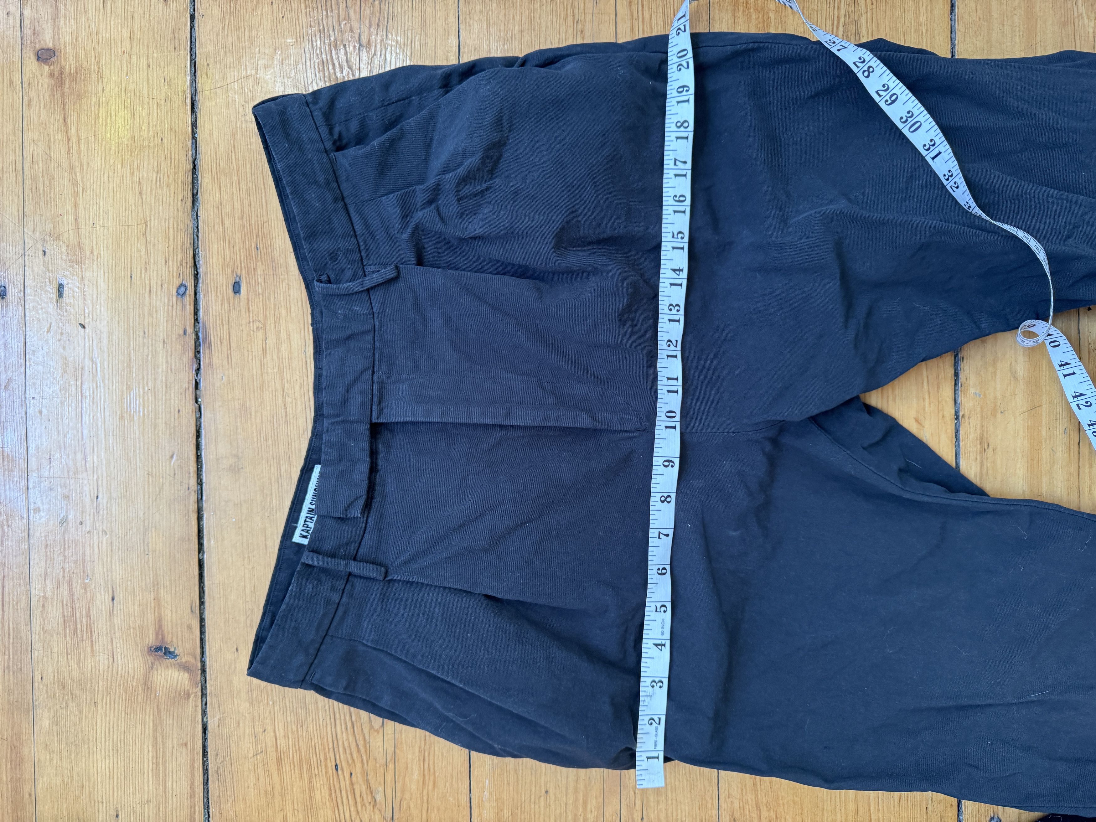 Kaptain Sunshine Pleated Cotton-Linen Gabardine Trousers (hem) Size US 32 / EU 48 - 5 Thumbnail