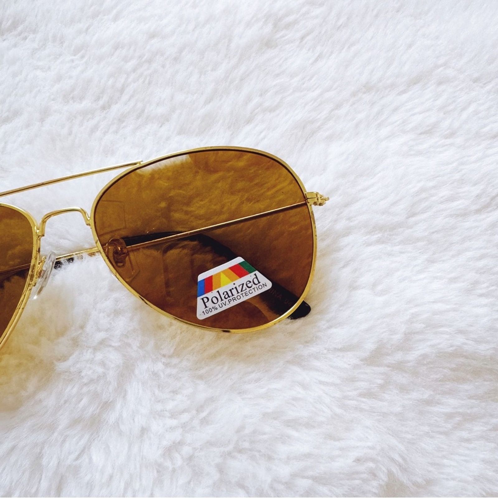Other Elsie Gold Polarized Aviator Classic Sunglasses Size ONE SIZE - 5 Thumbnail
