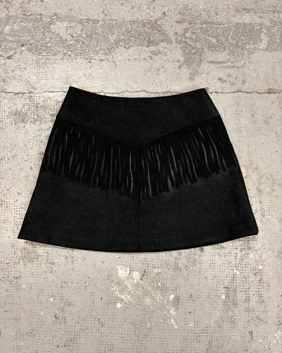 Maison Margiela AW2020 Maison Margiela Black Fringe Trompe L’oeil Skirt Size 27" / US 4 / IT 40 - 1 Thumbnail