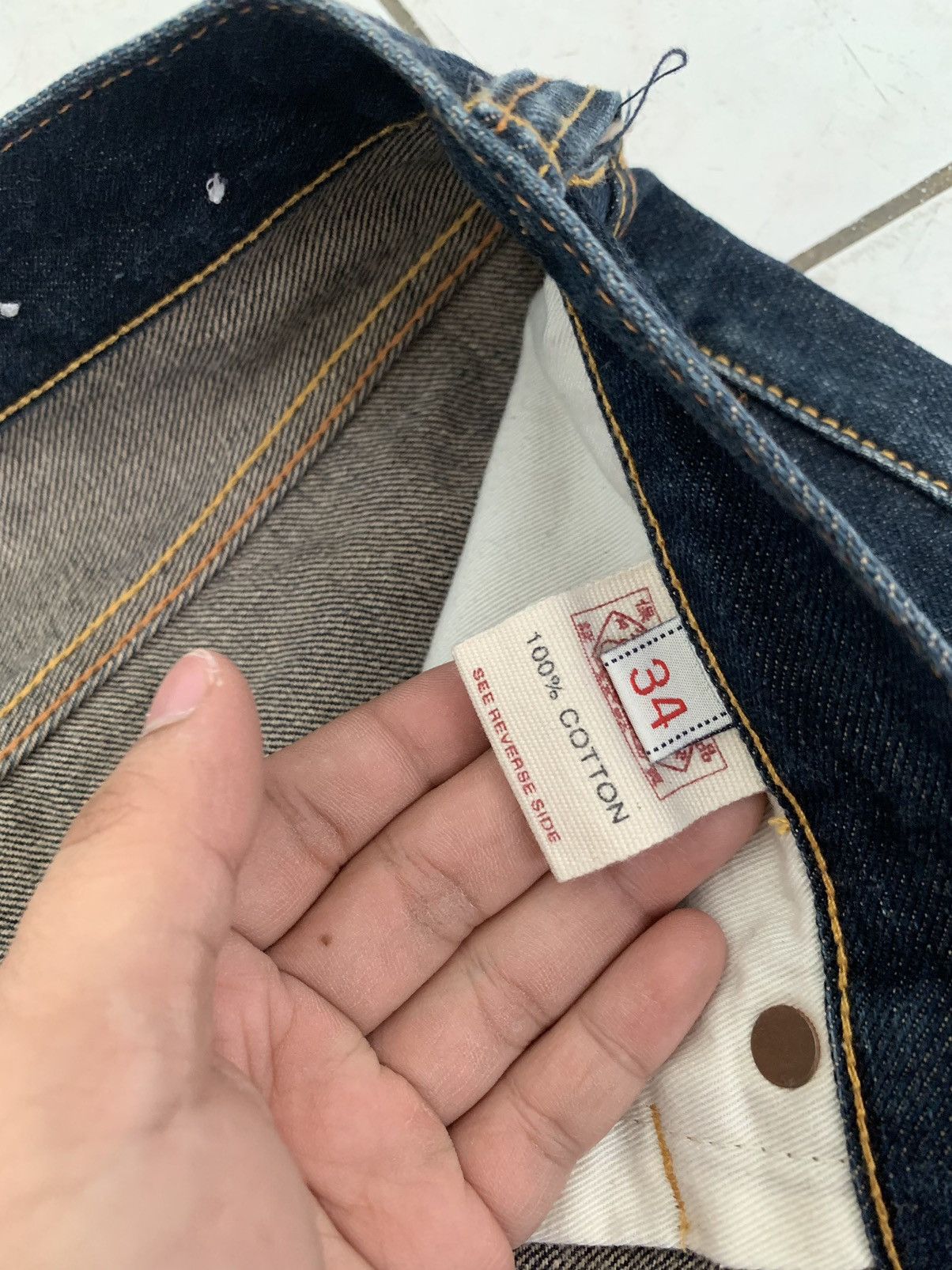 Evisu × Japanese Brand × Vintage OG Evisu Big Logo Selvedge Denim Pants 🔥 Size US 34 / EU 50 - 9 Thumbnail