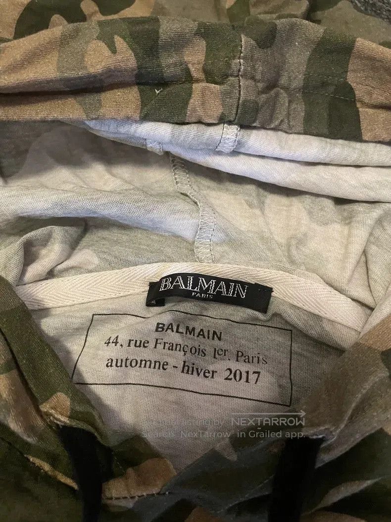 Balmain Balmain Camo Long Sleeve Hooded T. Size US M / EU 48-50 / 2 - 3 Thumbnail