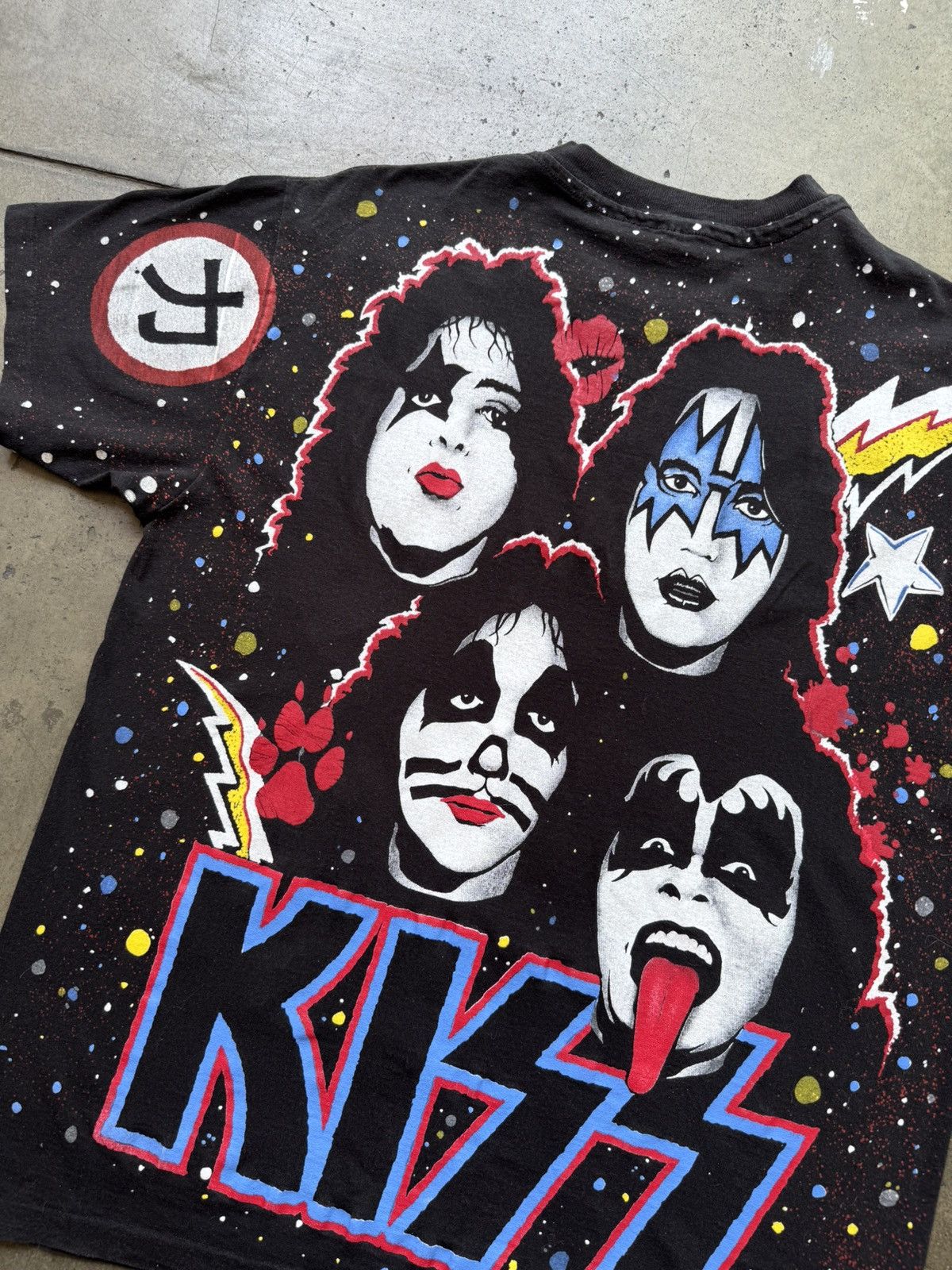 Vintage 1992 Kiss AOP Winterland All Over Print Band Tee Shirt Size US L / EU 52-54 / 3 - 6 Thumbnail