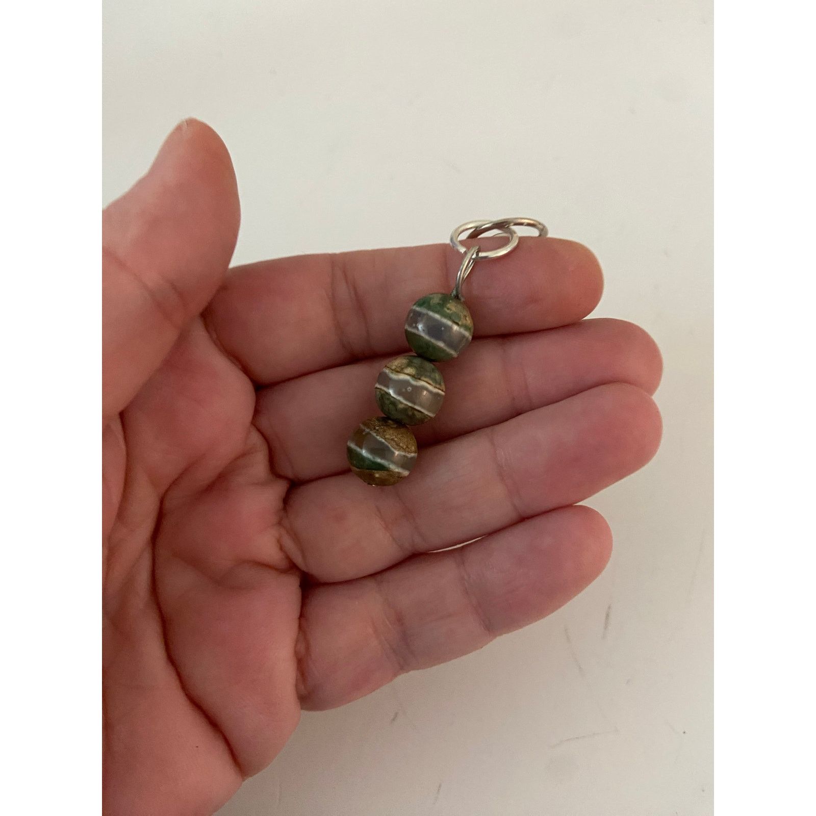 Handmade Handmade Tibetan Agate Stone Purse Charm Keyring Size ONE SIZE - 2 Thumbnail