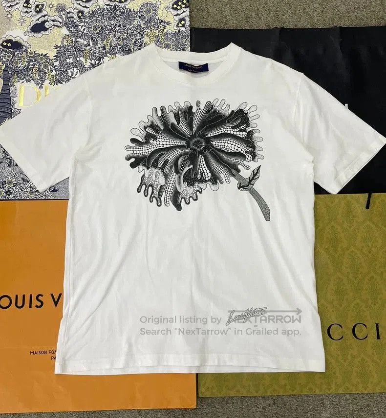 Louis Vuitton Louis Vuitton White Printed Short Sleeve T-Shirt. Size US XL / EU 56 / 4 - 1 Thumbnail