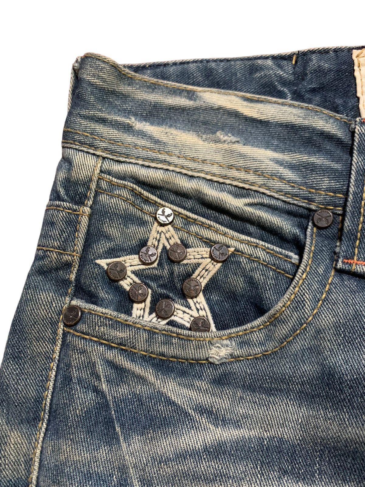 Le Grande Bleu (L.G.B.) Lolita studded star clawmark flared jeans Size US 28 / EU 44 - 12 Thumbnail