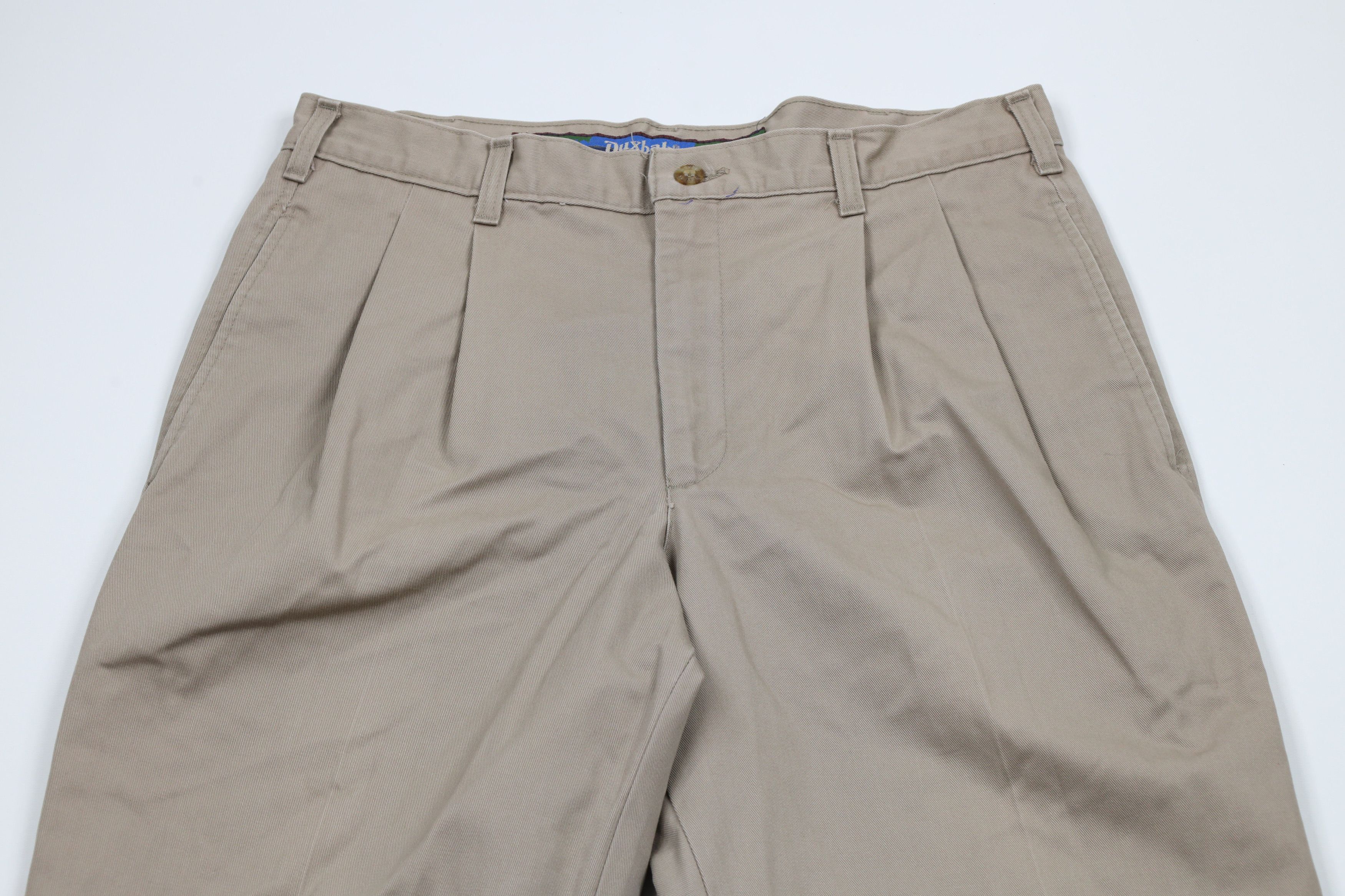 Vintage Vintage 90s Duxbak Straight Leg Chino Pants Beige Cotton Size US 32 / EU 48 - 2 Thumbnail