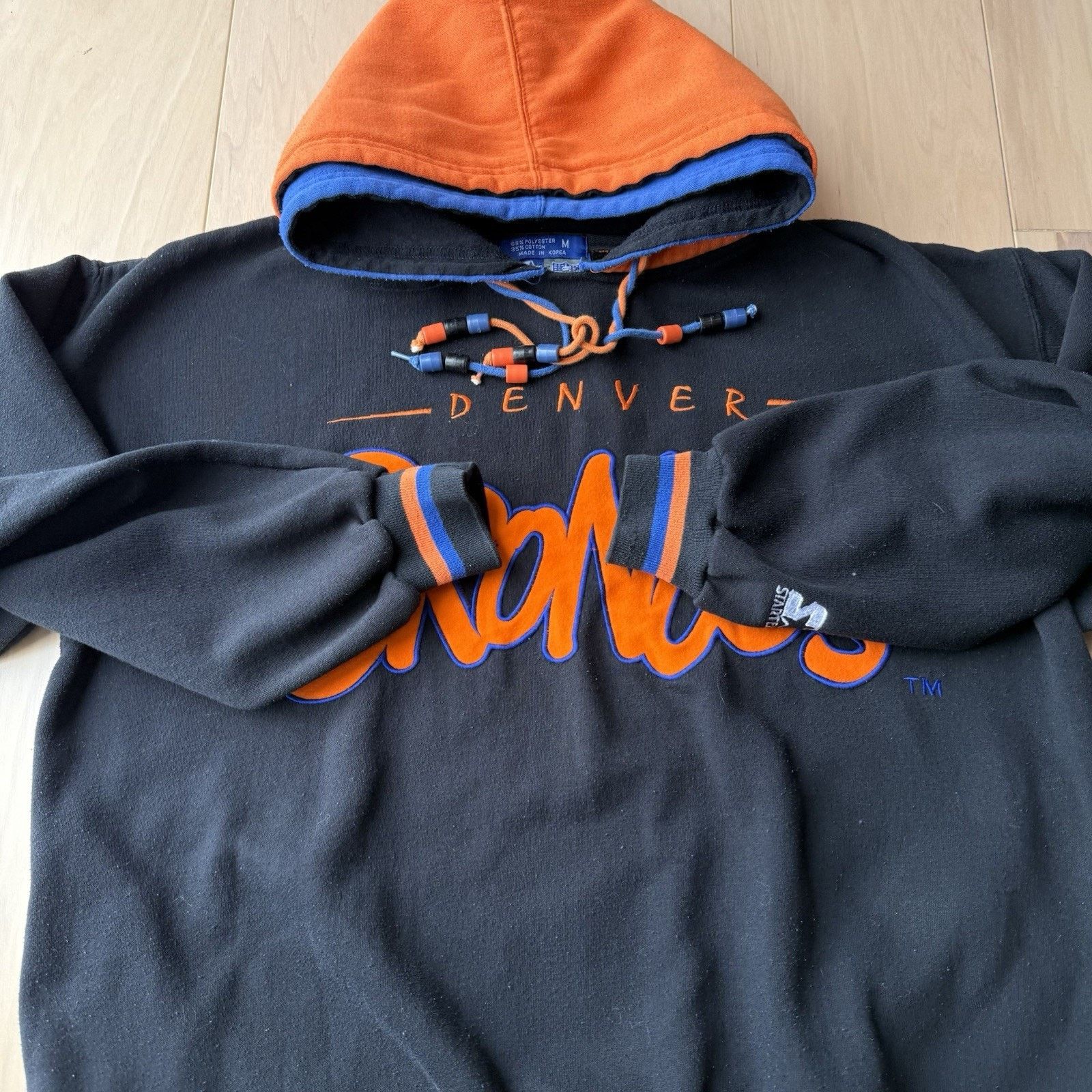Starter × Vintage Vintage Denver Broncos Starter Hoodie Medium Black 90s Size US M / EU 48-50 / 2 - 4 Thumbnail