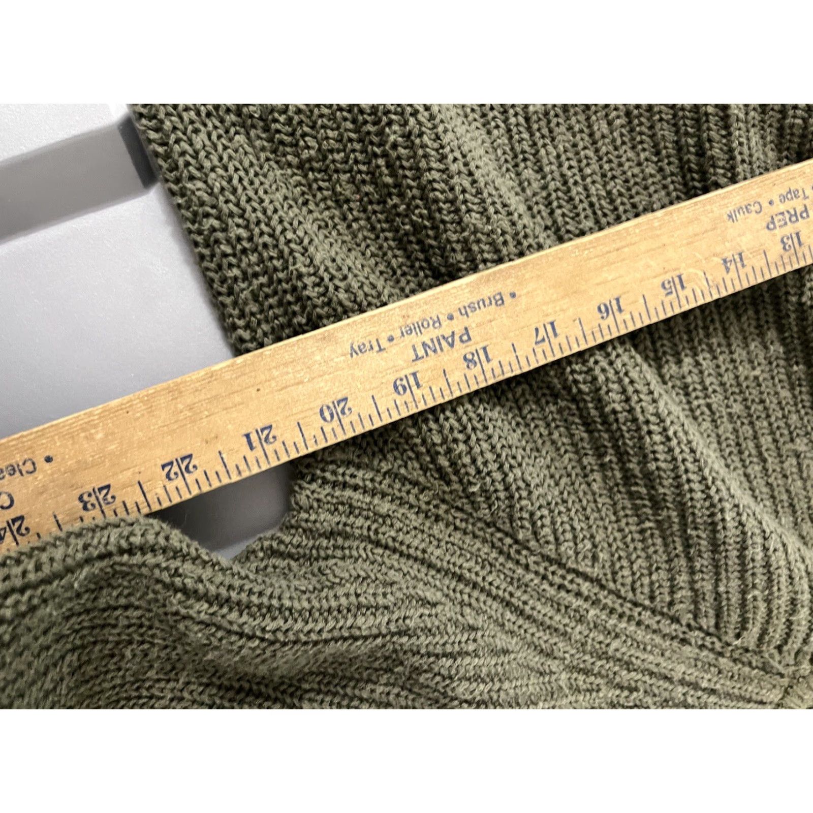 Express VINTAGE Express Green Sweater Women Large Knit Cotton Bohemian Open Shoulder Style Pullover Size L / US 10 / IT 46 - 5 Thumbnail