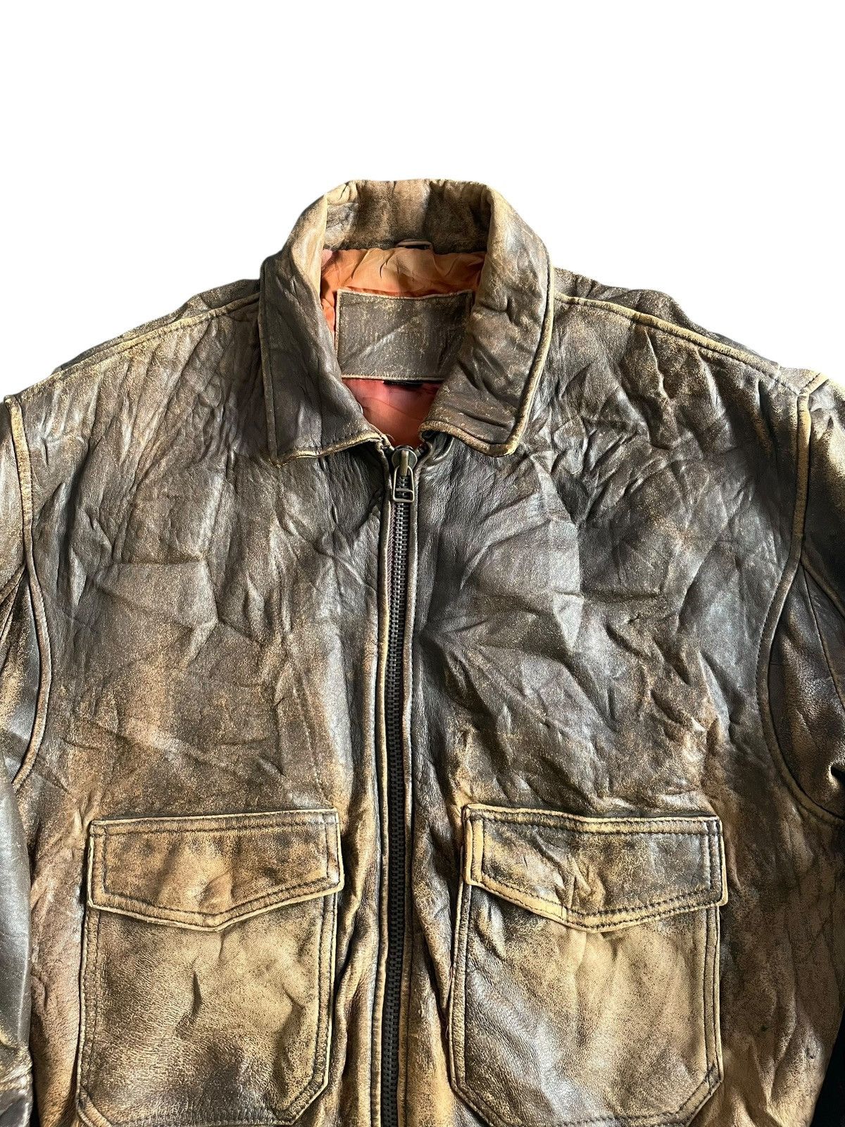 Leather Vintage Bomber Leather Jacket Size US M / EU 48-50 / 2 - 3 Thumbnail