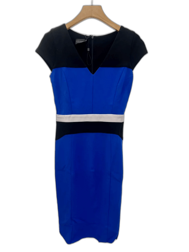 Emporio Armani Color Block V-Neck Short Sleeve Dress Size M / US 6-8 / IT 42-44 - 1 Thumbnail