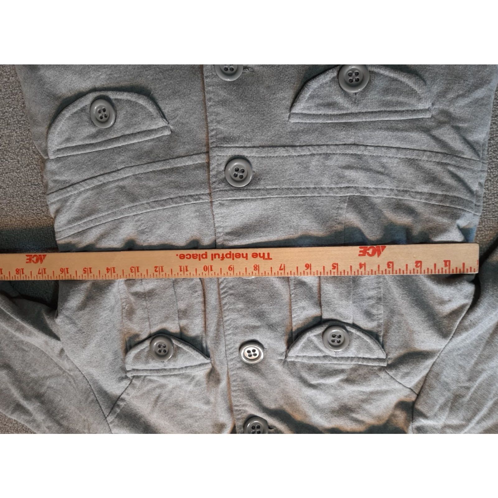 New Look NEW LOOK Womens Jacket L 3/4 Sleeve Gray Cotton 4 Pocket Casual Workwear Formal Party/Cocktail Travel Shirt? Size L / US 10 / IT 46 - 5 Thumbnail