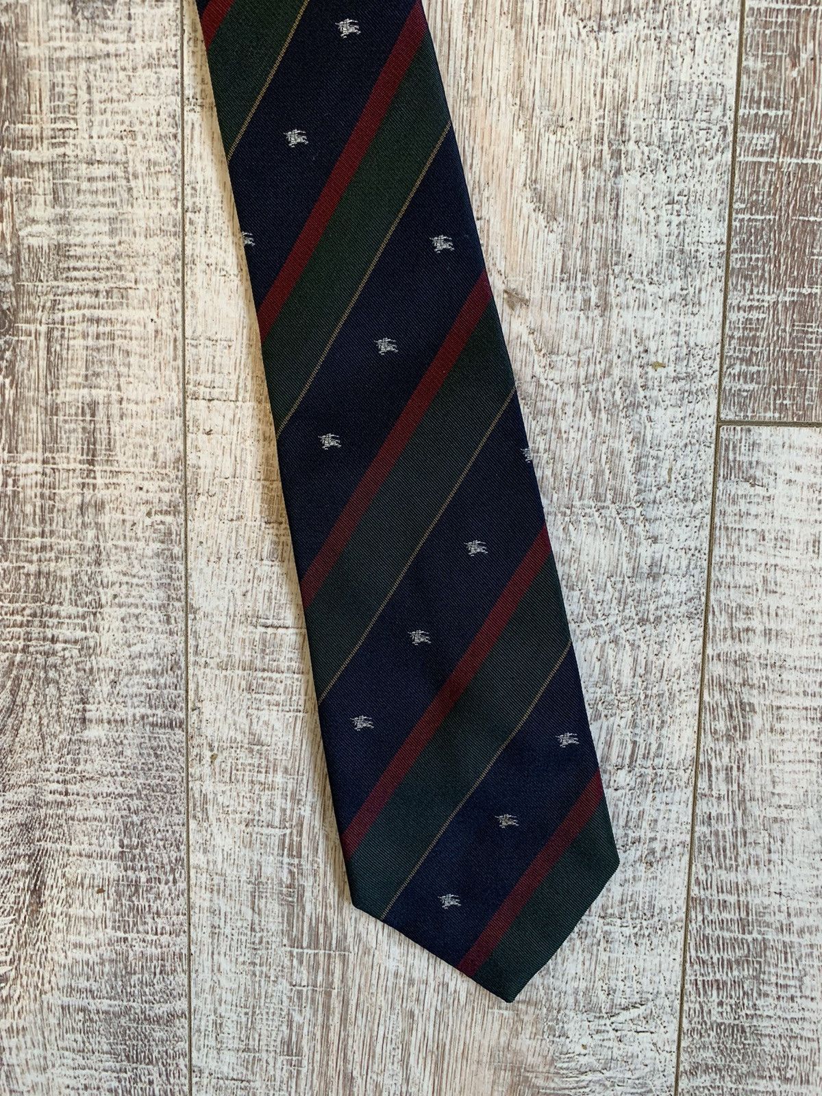 Burberry × Vintage Vintage Burberry monogram silk Tie Size ONE SIZE - 2 Thumbnail