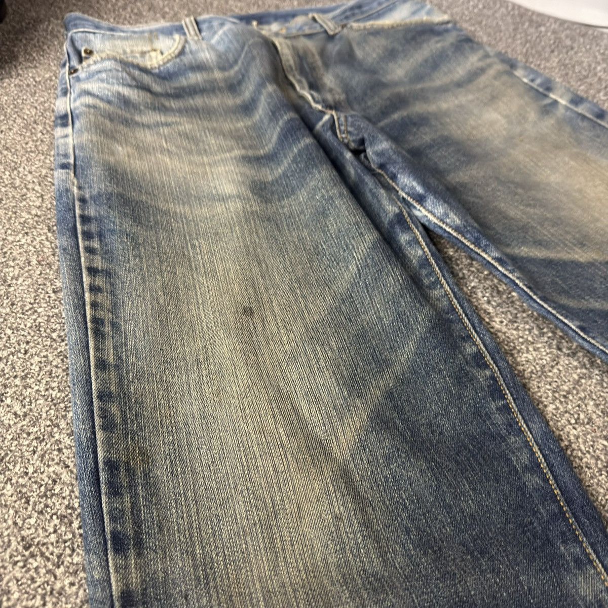 Warehouse Vintage 90s Japanese Denim Warehouse Dirty Destroyed Denim Size US 34 / EU 50 - 6 Thumbnail
