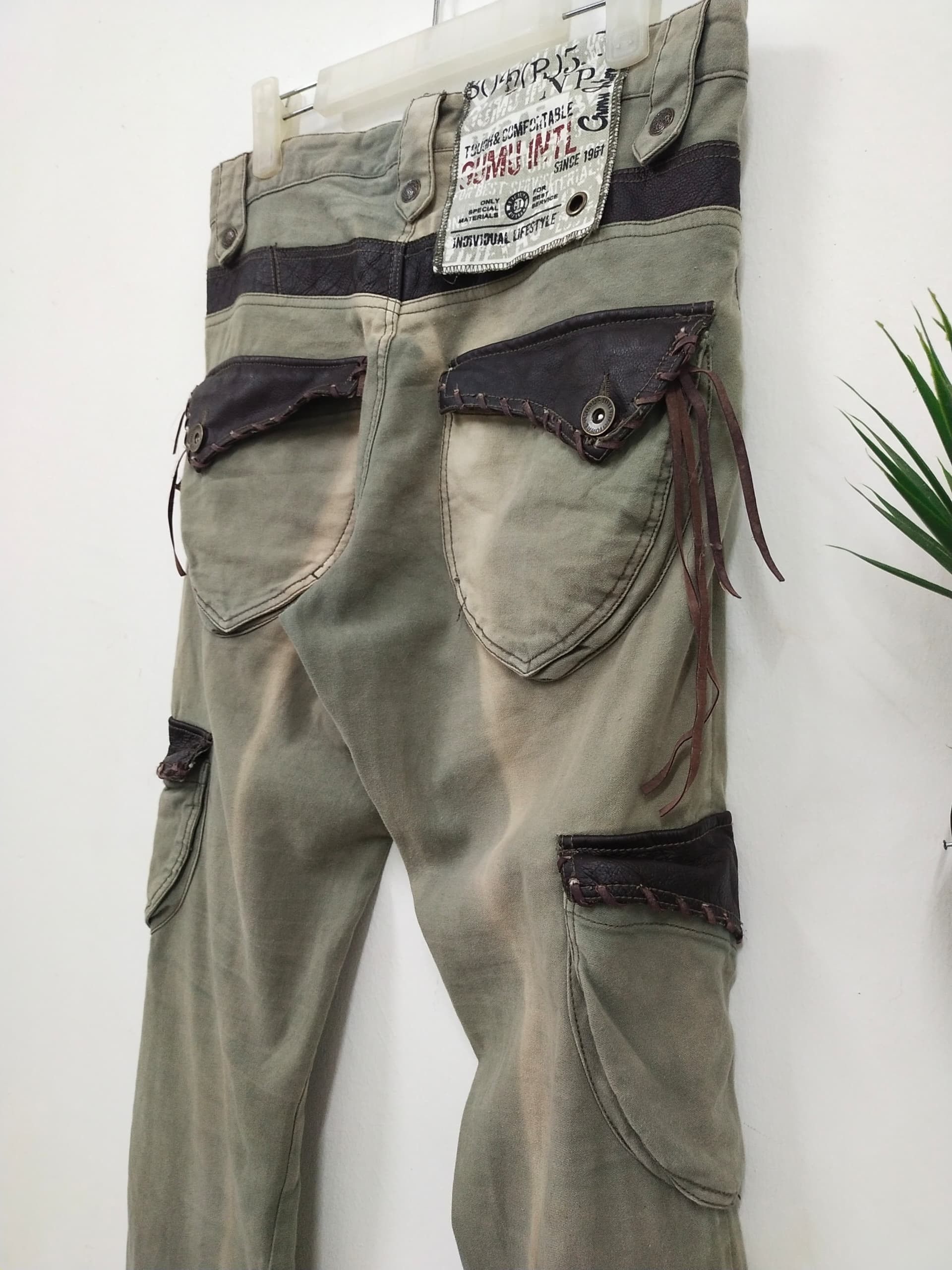 Japanese Brand Distressed KAPITAL inspired Cargo pant army Japan brand Size US 34 / EU 50 - 4 Thumbnail