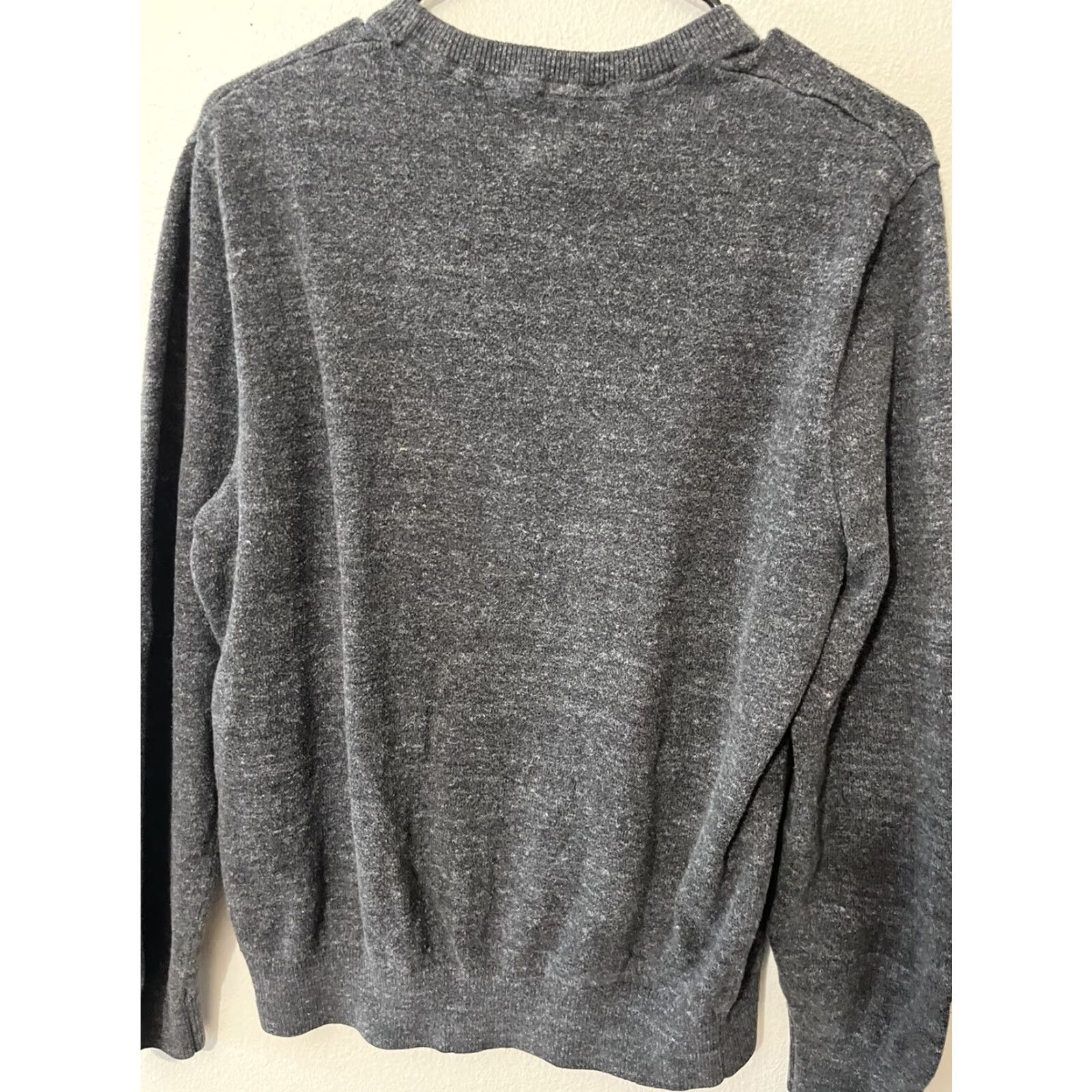 Gap Gap Mens Sweater Pullover Knit Crew Neck Long Sleeve Gray L Regular Cotton Blend Merino Casual Fall Winter Sports Fitness Mens Size US L / EU 52-54 / 3 - 2 Thumbnail