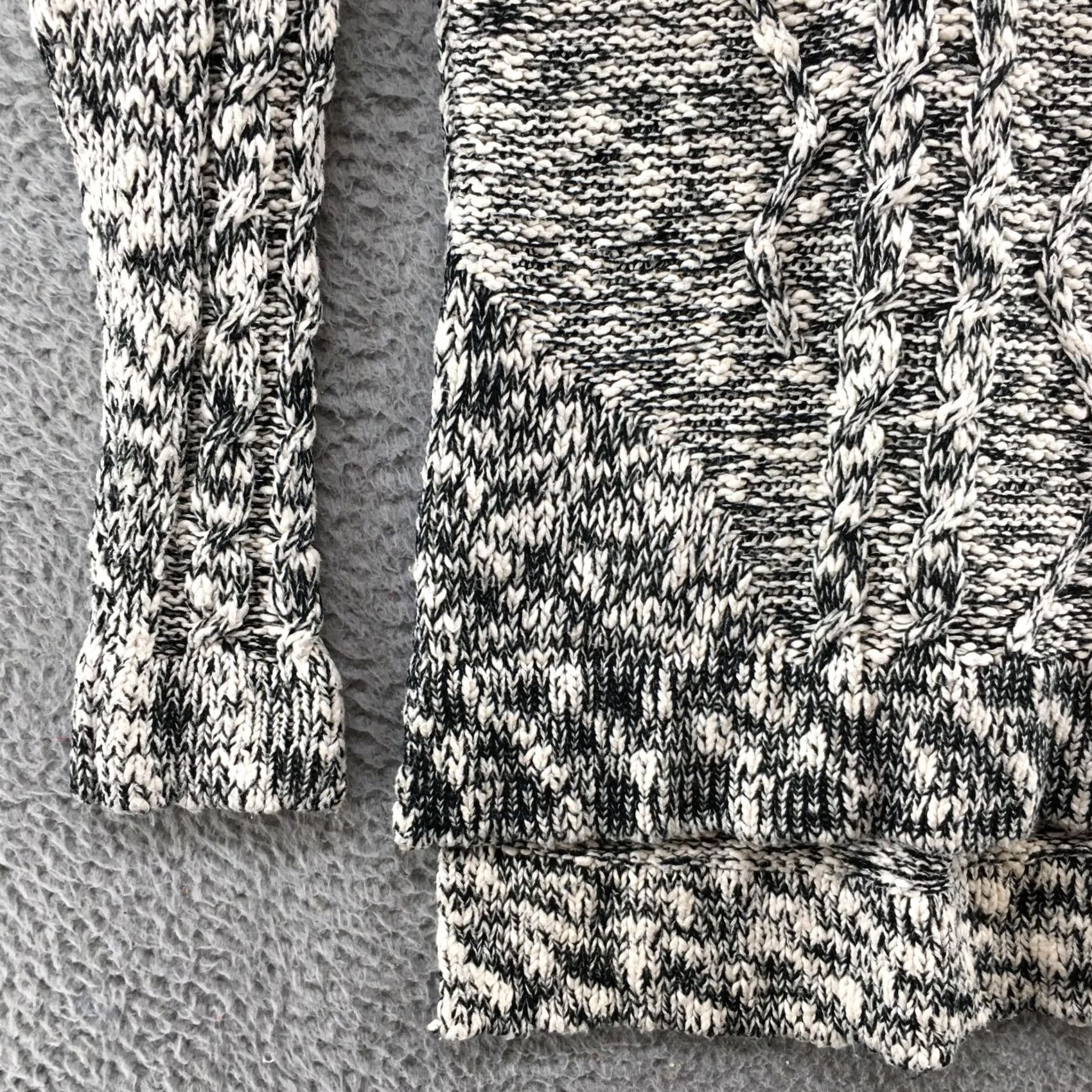 Vintage Havana Vintage Havana Sweater Womens S Black White Cold Shoulder Long Sleeve Knitted Size S / US 4 / IT 40 - 6 Thumbnail