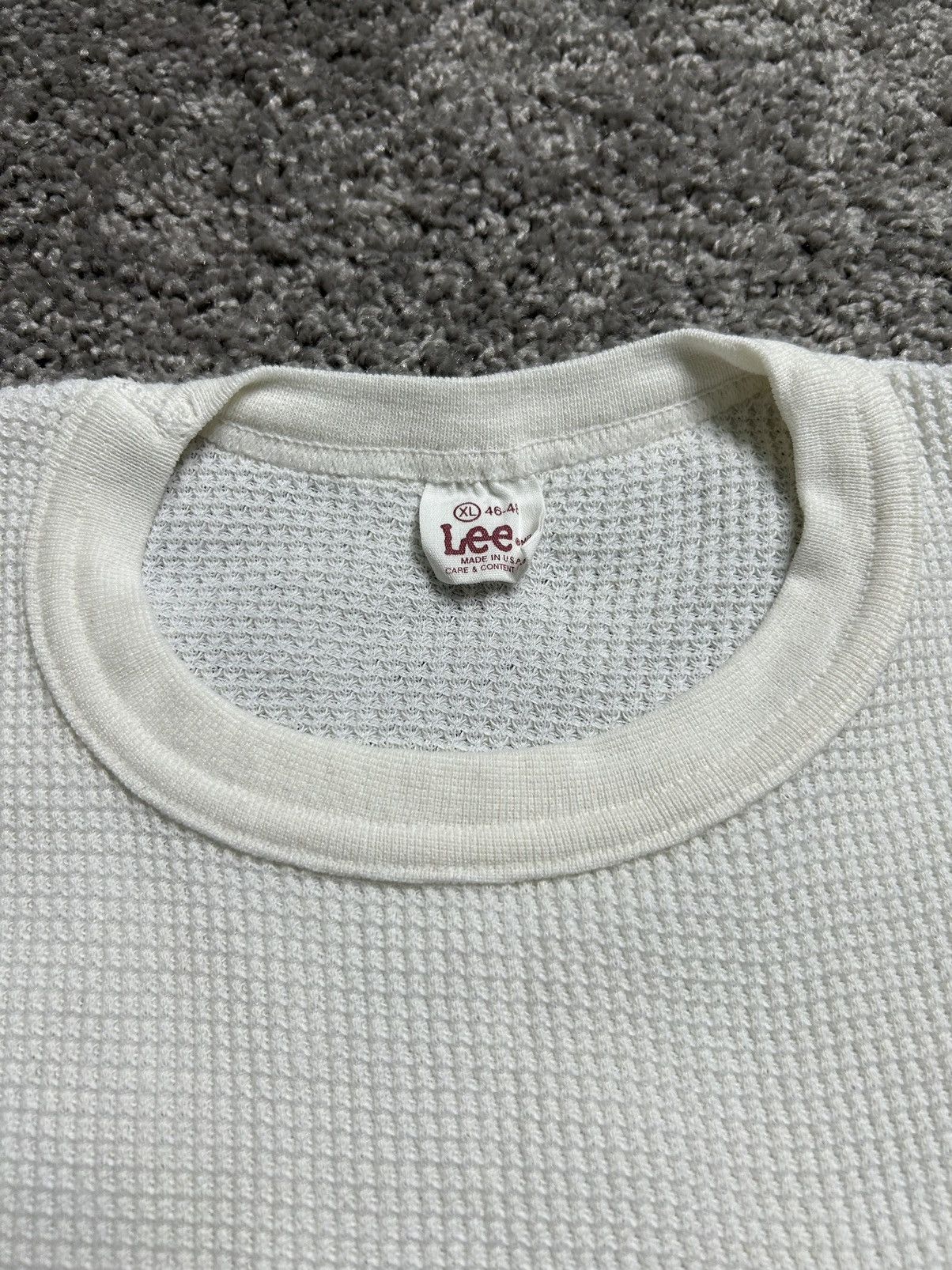 Lee × Vintage Vintage 90s Lee Waffle Thermal Long Sleeve Made in USA Size US XL / EU 56 / 4 - 4 Thumbnail