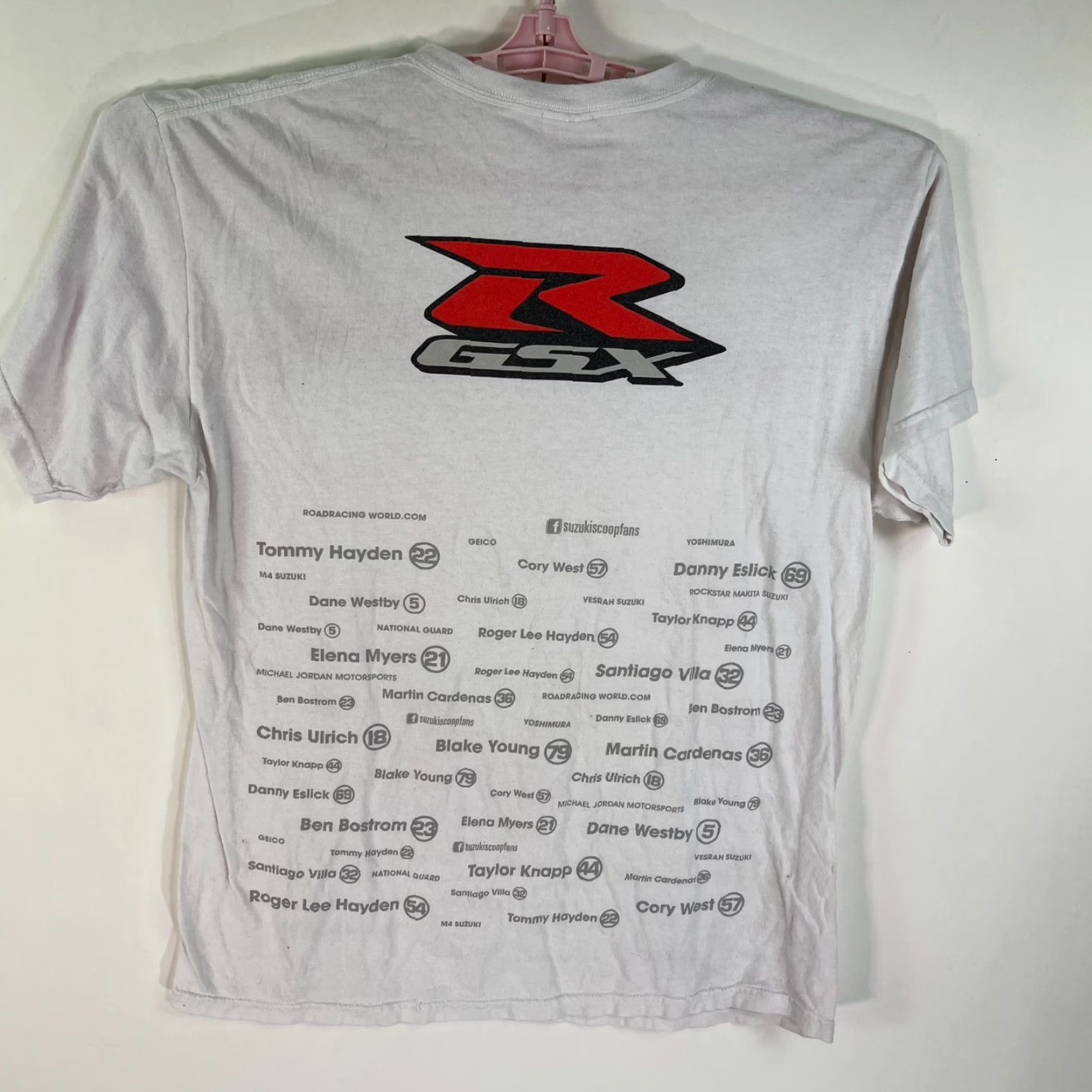 Vintage Suzuki Racing T Shirt Mens L White 2 Sided Graphic Tee Shirt Mens L White Suzuki Racing 2 Sided Graphic Tee Size US L / EU 52-54 / 3 - 4 Thumbnail