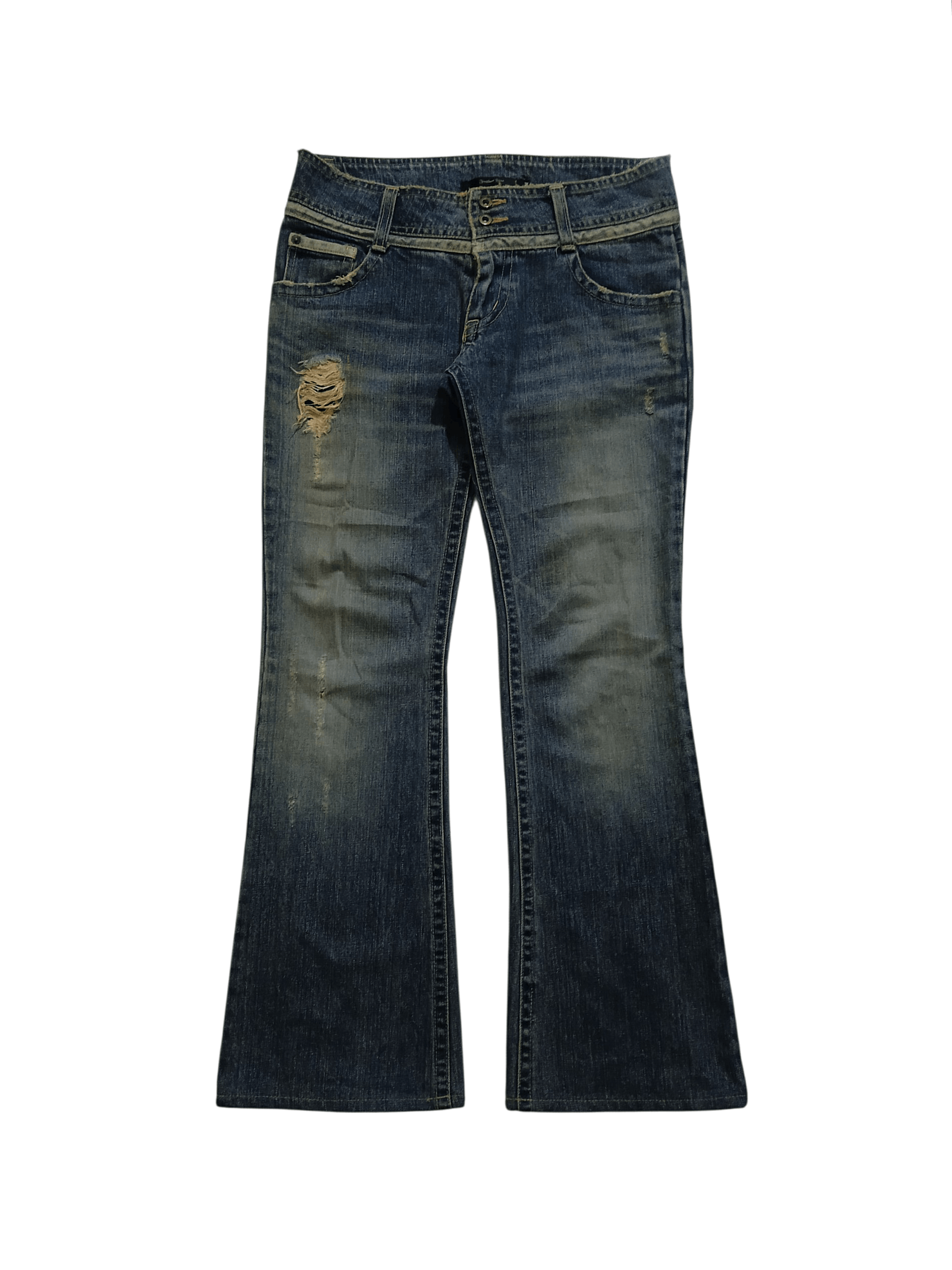 If Six Was Nine 2000s Japanese Brand Feather lyue Flare Jeans Size US 29 - 1 Thumbnail