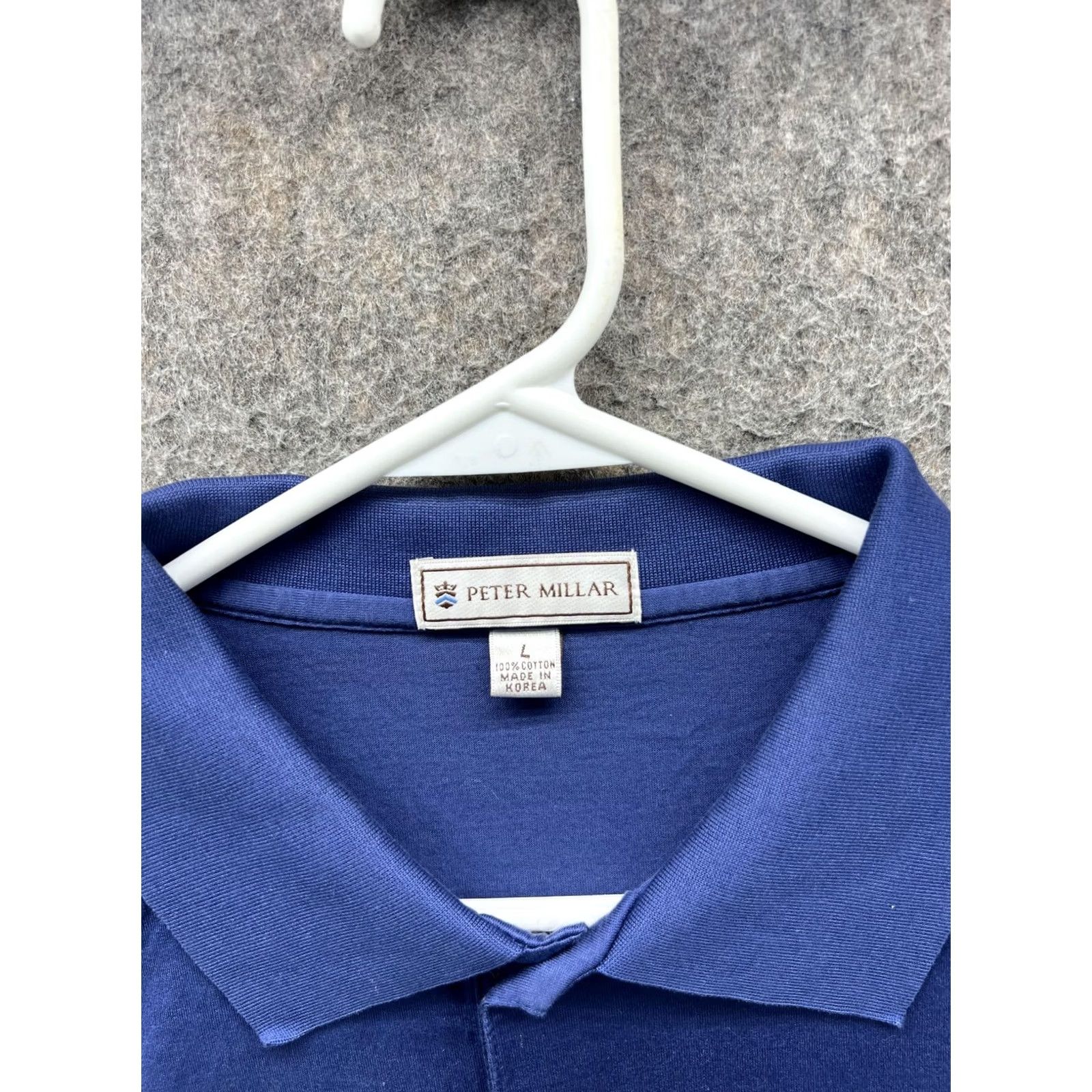 Peter Millar Peter Millar Polo Shirt Mens L Blue Solid Minisink Logo Short Sleeve Casual Size US L / EU 52-54 / 3 - 2 Thumbnail