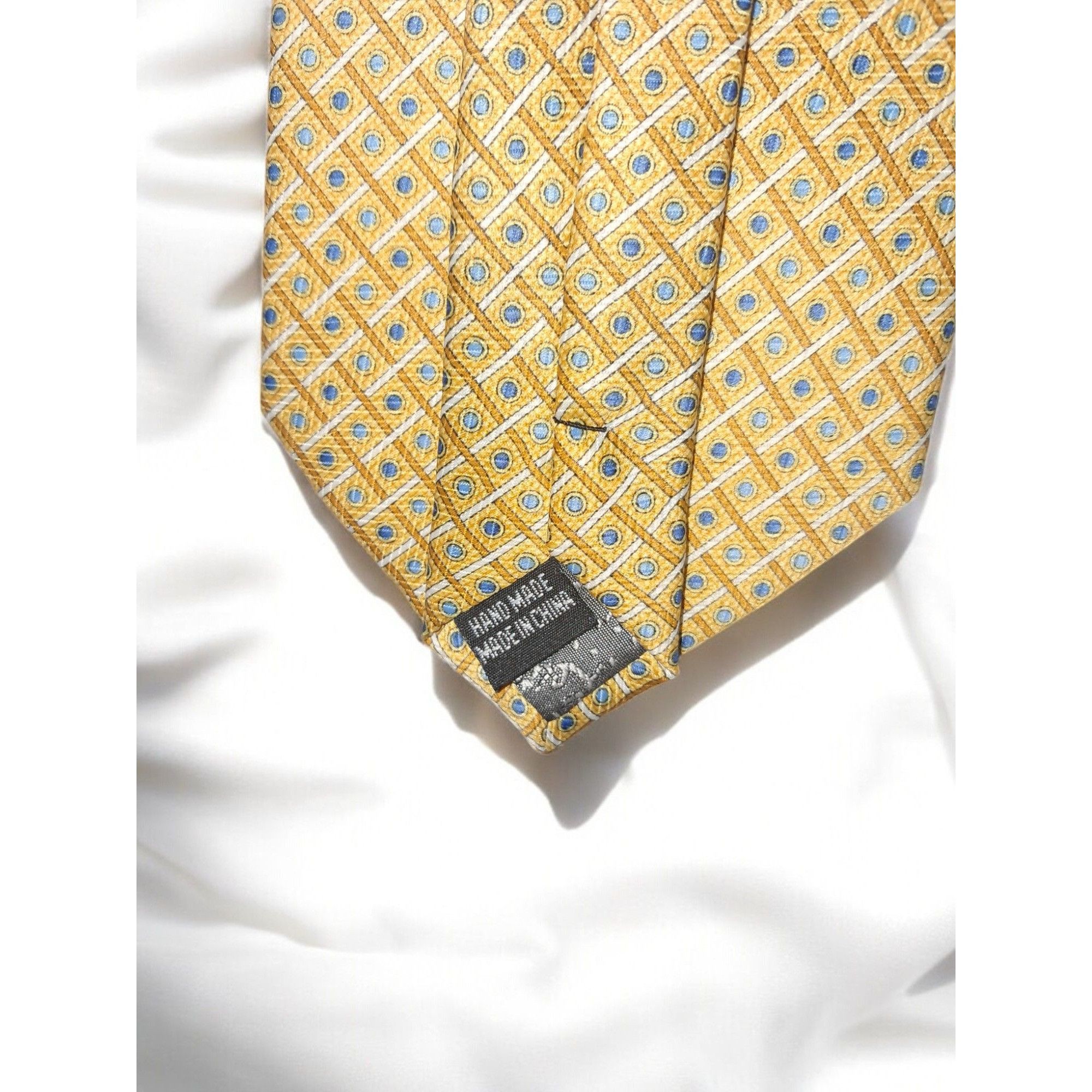 Other Keith Daniels 100% Polyester Tie – Handmade in China, Gold G Size ONE SIZE - 6 Thumbnail