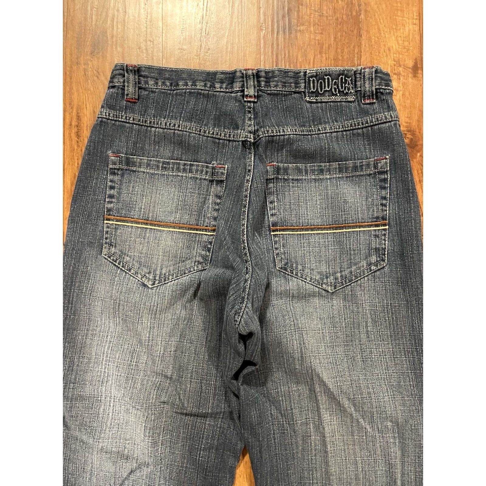 Vintage VINTAGE Dodeca Jeans Men 36x32 Jeans Wide-Leg Hip Hop Streetwear 5-Pocket Solid Black Mens Size US 36 / EU 52 - 3 Thumbnail