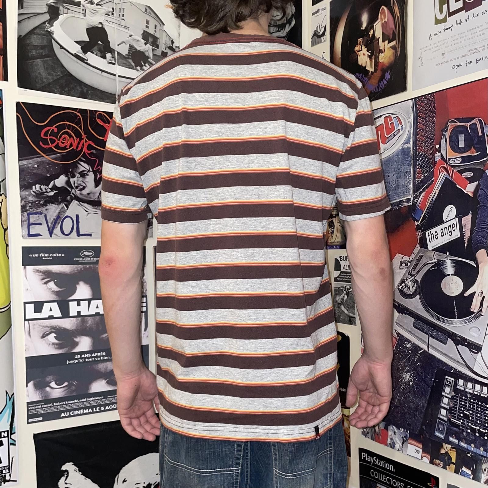 Quiksilver Quiksilver 00s Striped Print T-Shirt L Size US L / EU 52-54 / 3 - 7 Thumbnail