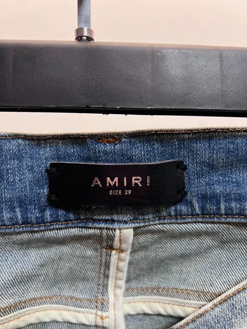 Amiri Amiri Blue Washed Distressed Denim Long Pants Size US 29 - 7 Thumbnail