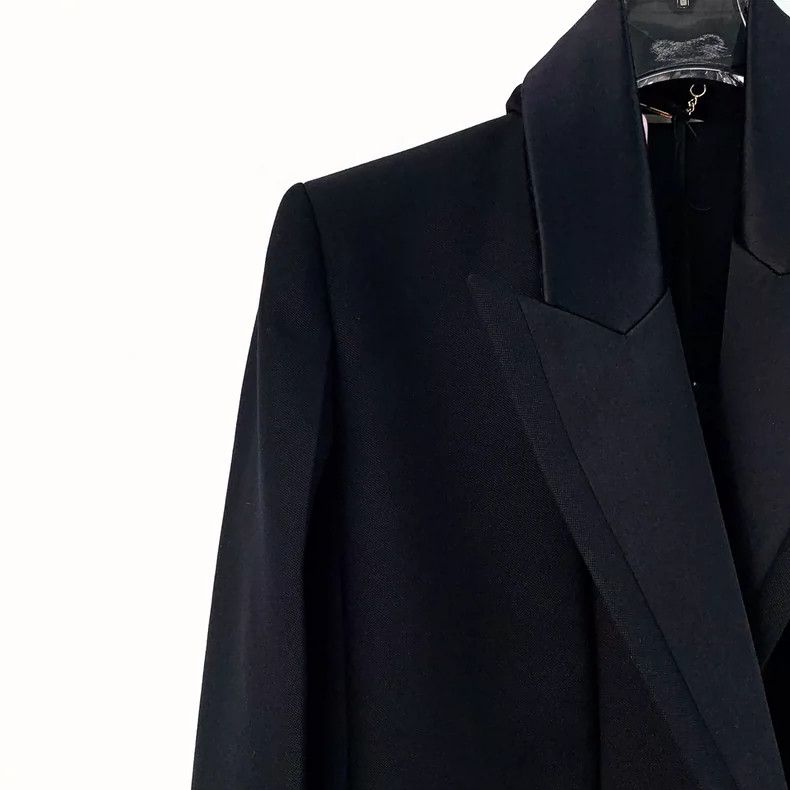 Fendi FENDI Black notch collar long-sleeve suit jacket Size XXS / US 00 / IT 34 - 3 Thumbnail
