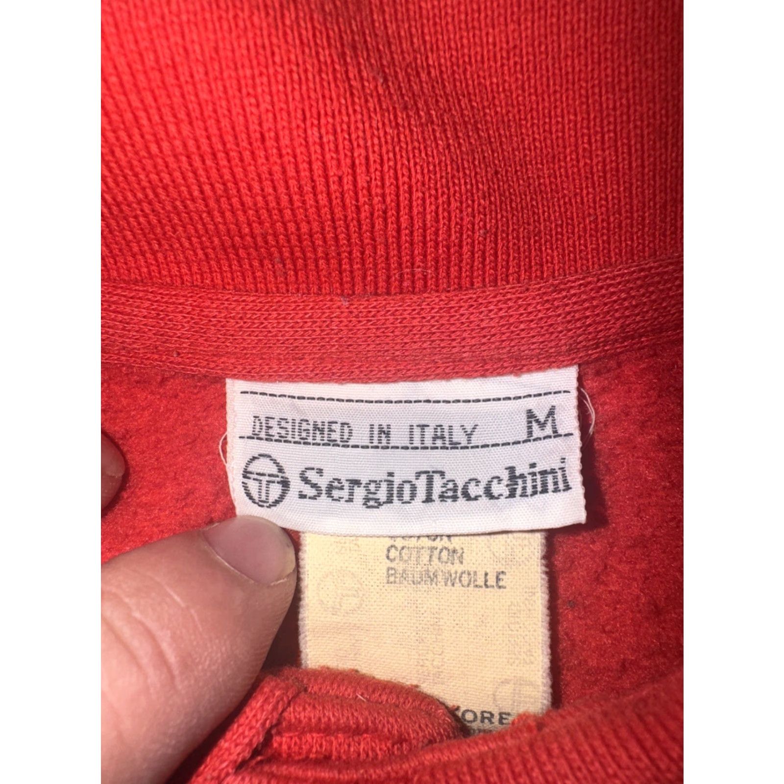 Sergio Tacchini VINTAGE Sergio Tacchini Sweatshirt Red Collared Pullover M 90s Mens Size US M / EU 48-50 / 2 - 6 Thumbnail