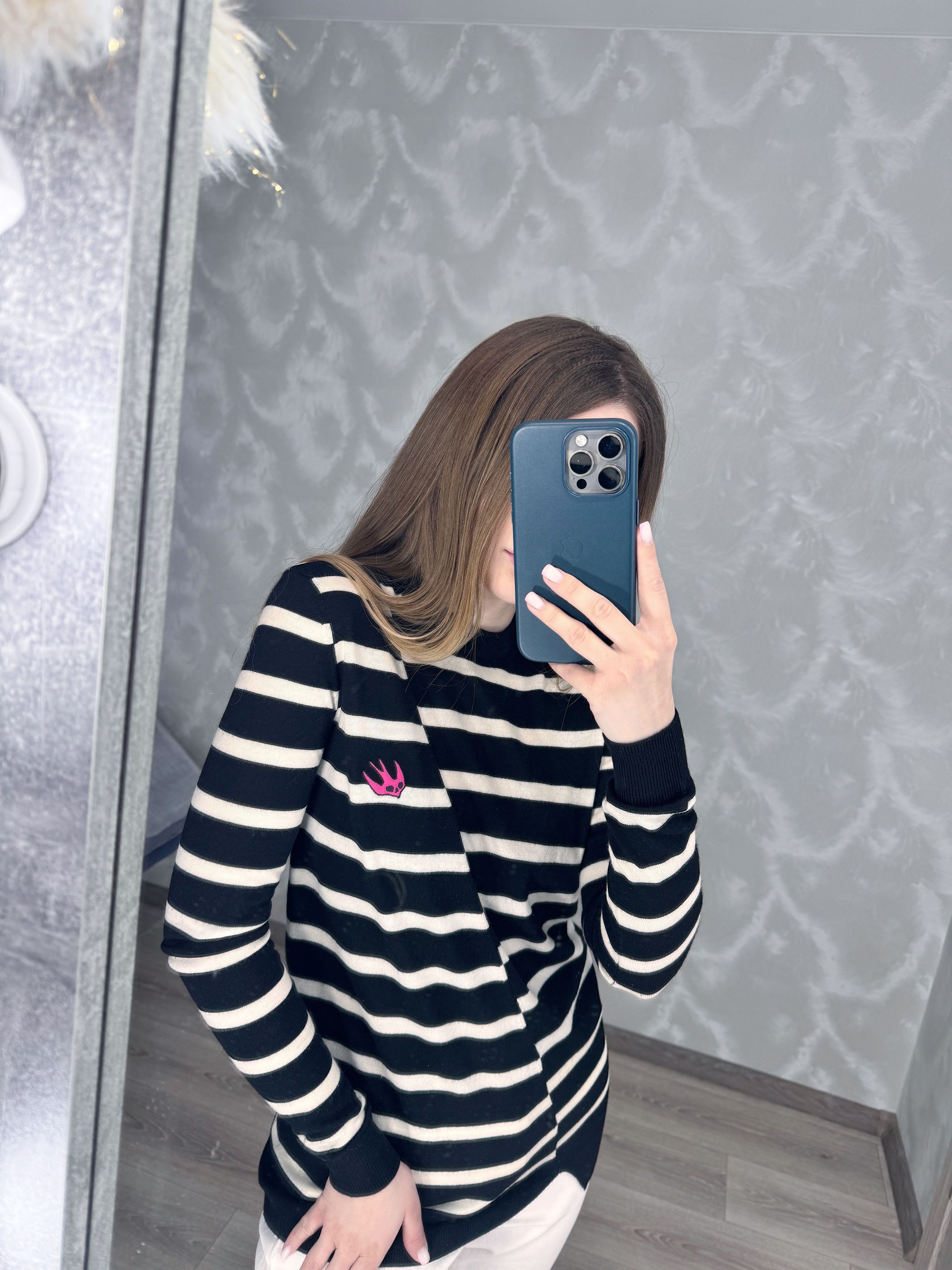 Alexander McQueen × MCQ McQ Alexander McQueen Striped Sweater Embroidered Swallow Size XXS / US 00 / IT 34 - 13 Thumbnail