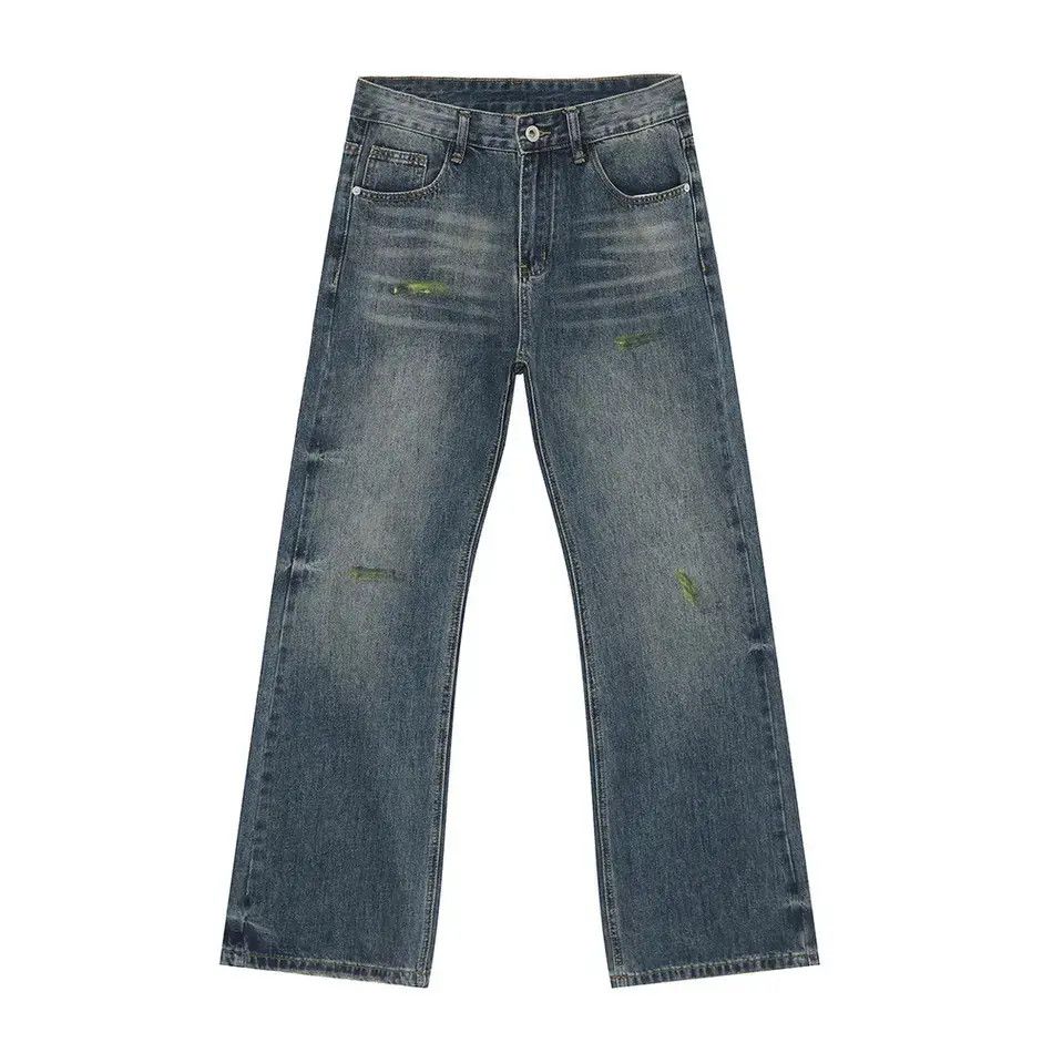 Japanese Brand Retro loose washed micro flared jeans Size US 32 / EU 48 - 5 Thumbnail