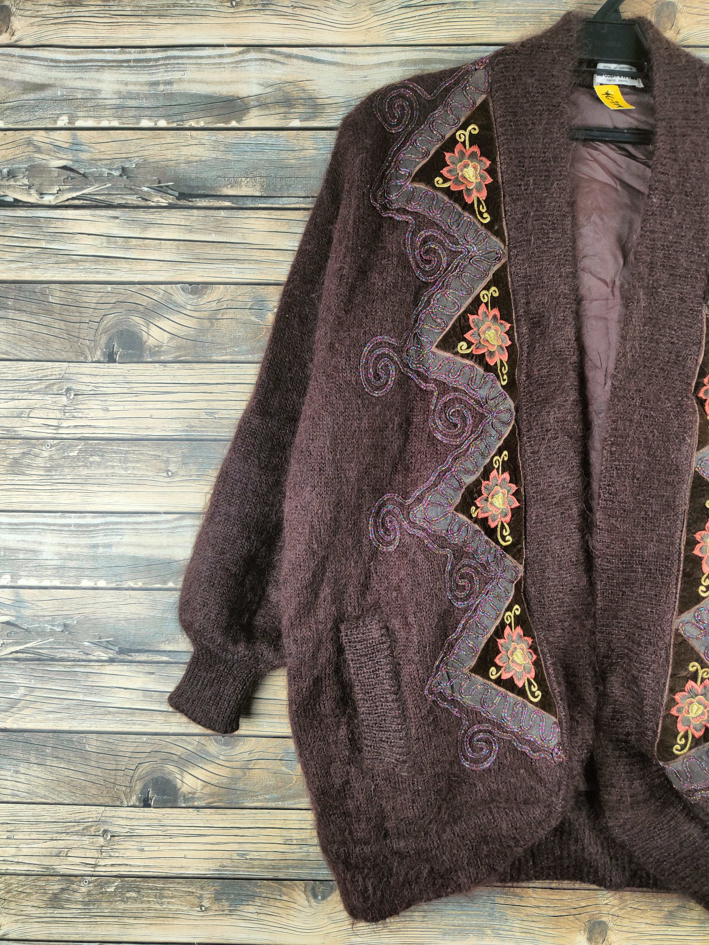 Japanese Brand DL J.Batik Brown Knitwear Sweaters #46-379 Size L / US 10 / IT 46 - 3 Thumbnail
