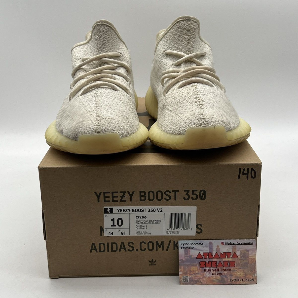 Adidas Yeezy boost 350 cream white triple white Size US 10 / EU 43 - 2 Thumbnail