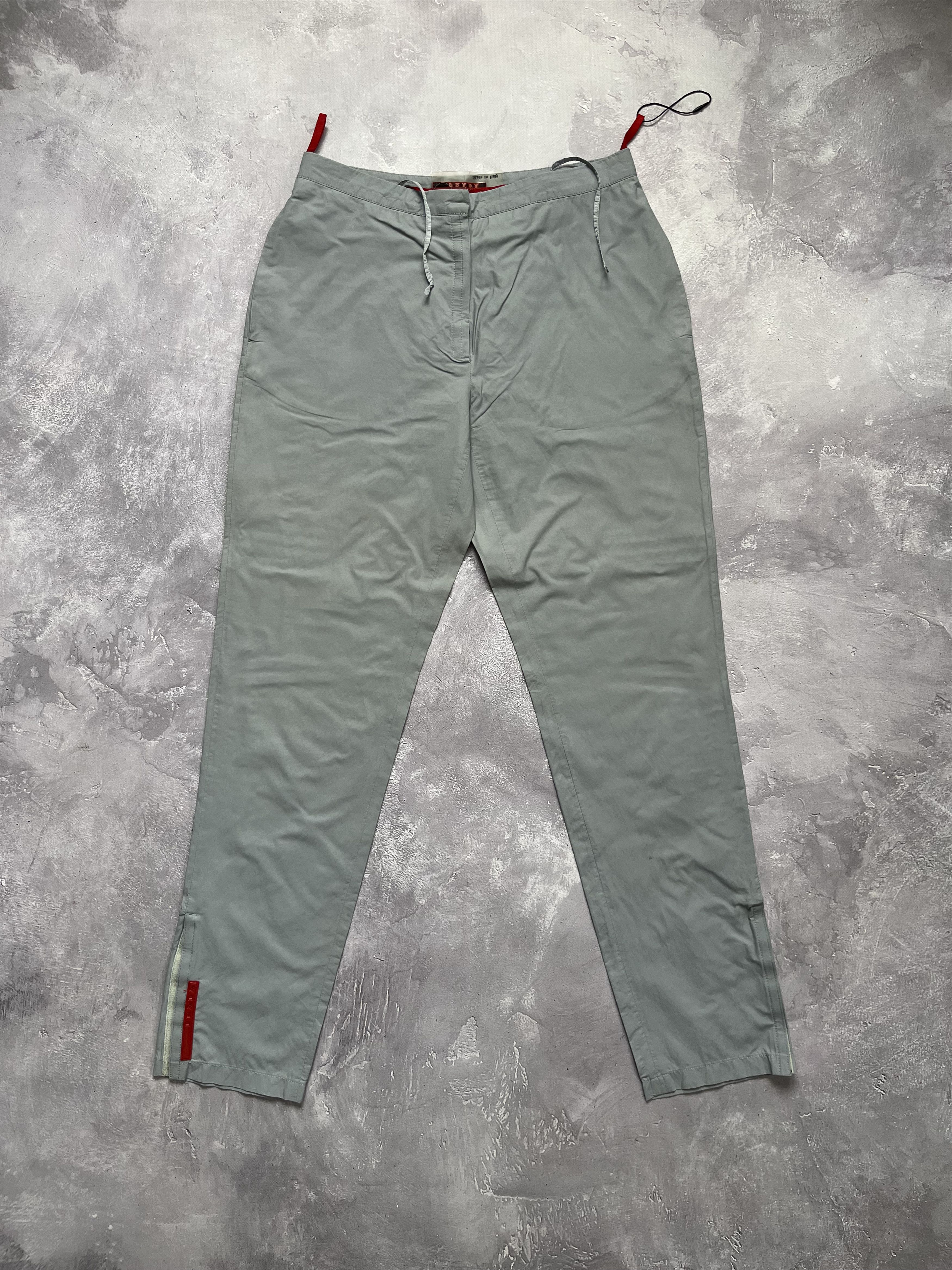 Prada Prada Lightweight Pants Cotton Nylon Gray Red Tab Size 28" / US 6 / IT 42 - 1 Thumbnail