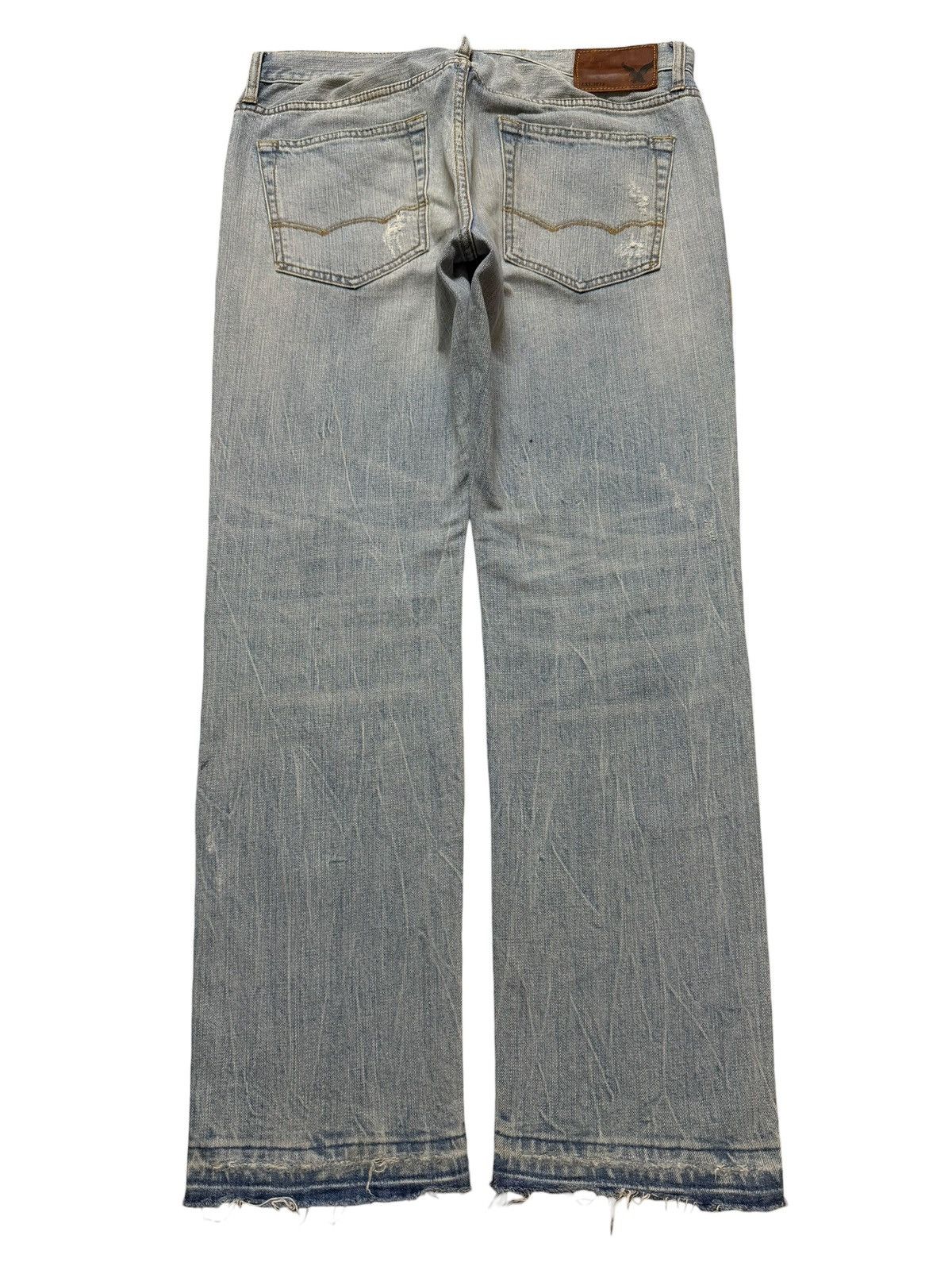 Number (N)ine Vintage Y2K Japanese Brand Blue Faded Wash Distress Straight Size US 34 / EU 50 - 2 Thumbnail