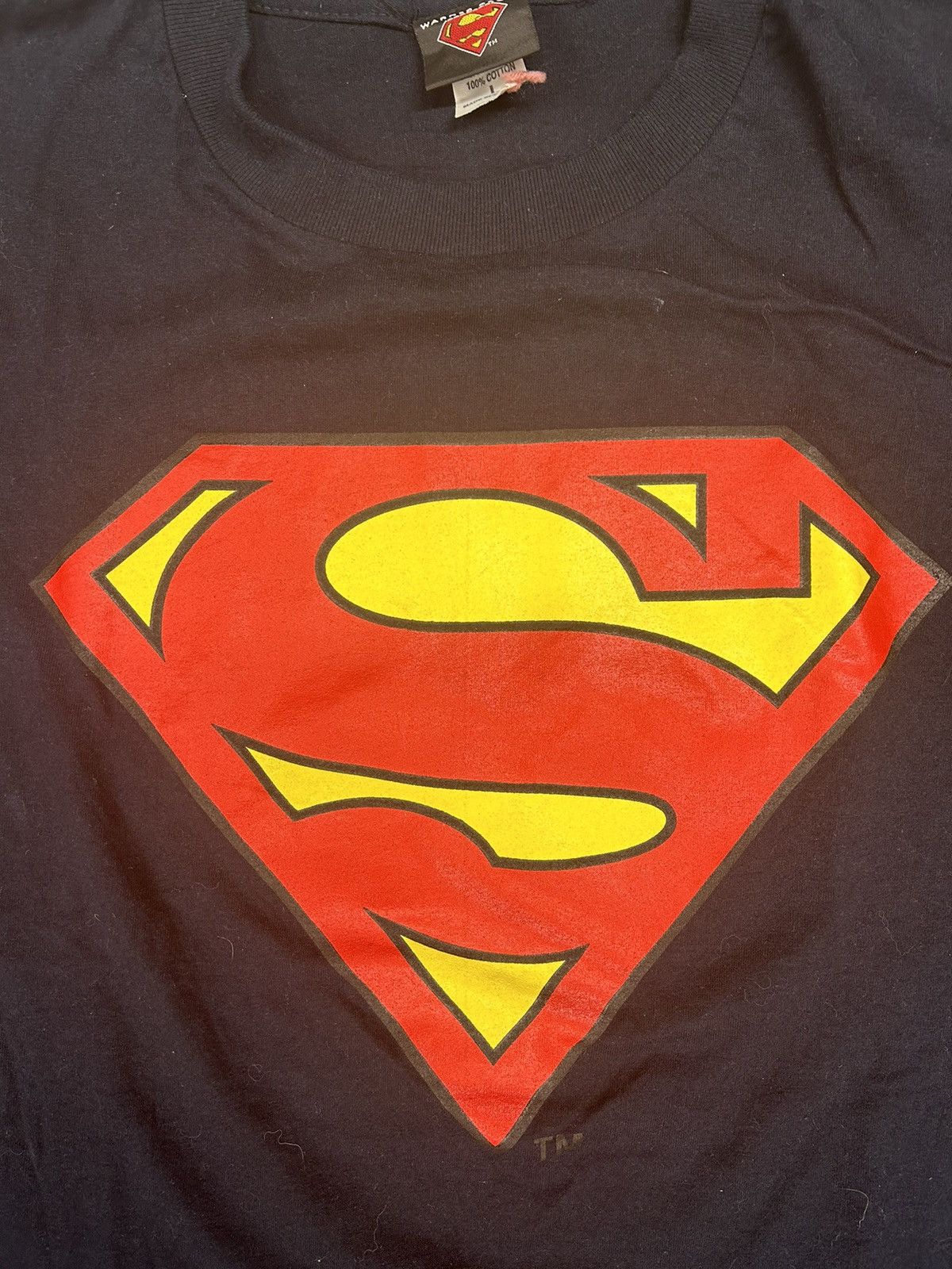 DC Comics Crazy Vintage Y2K Essential Black Superman Graphic T-Shirt Size US L / EU 52-54 / 3 - 3 Thumbnail