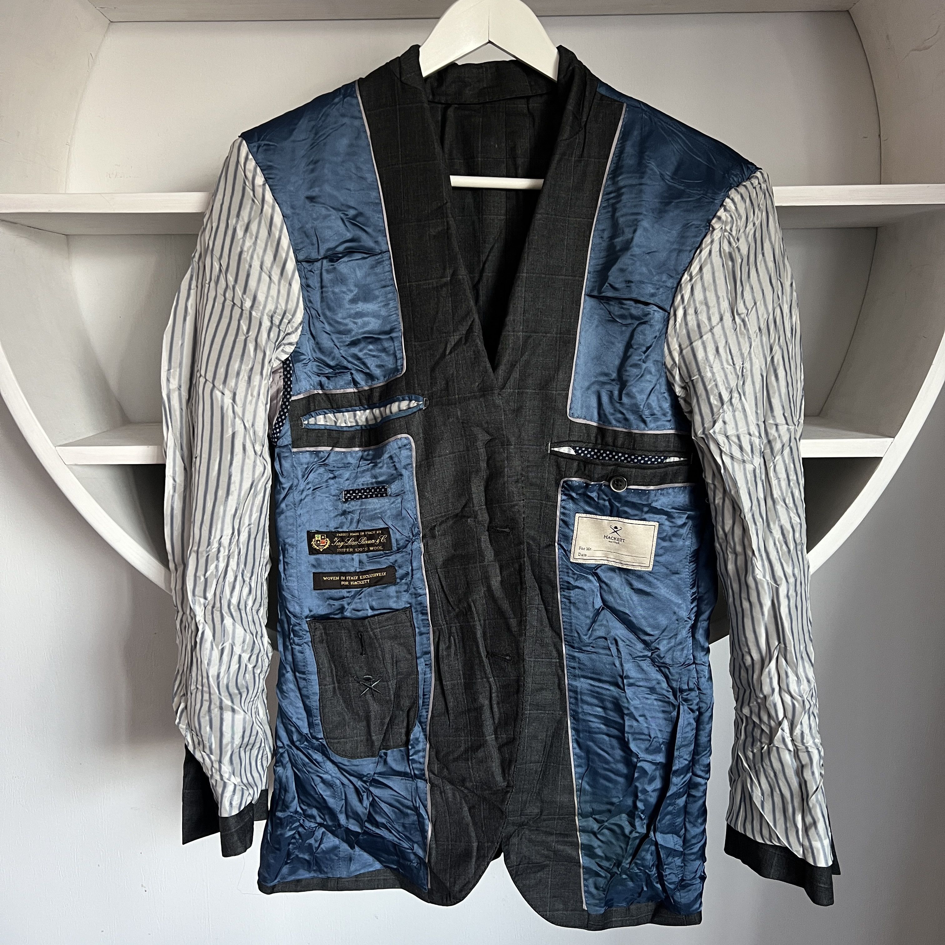 Hackett × Loro Piana Men's HACKETT MYFAIR x LORO PIANA Wool Blazer Jacket Size 38R - 6 Thumbnail