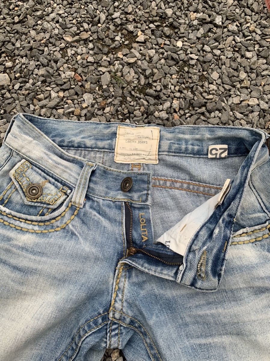 If Six Was Nine Lolita Concert Club Faded & Rusty Distressed Denim Size US 28 / EU 44 - 11 Thumbnail