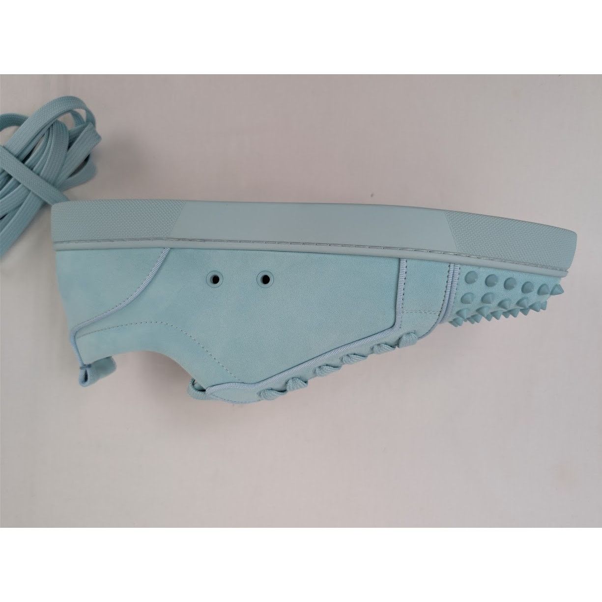 Christian Louboutin o1rshd1 Louis Junior Spikes Sneakers in Iceberg Size US 12.5 / EU 45-46 - 13 Thumbnail