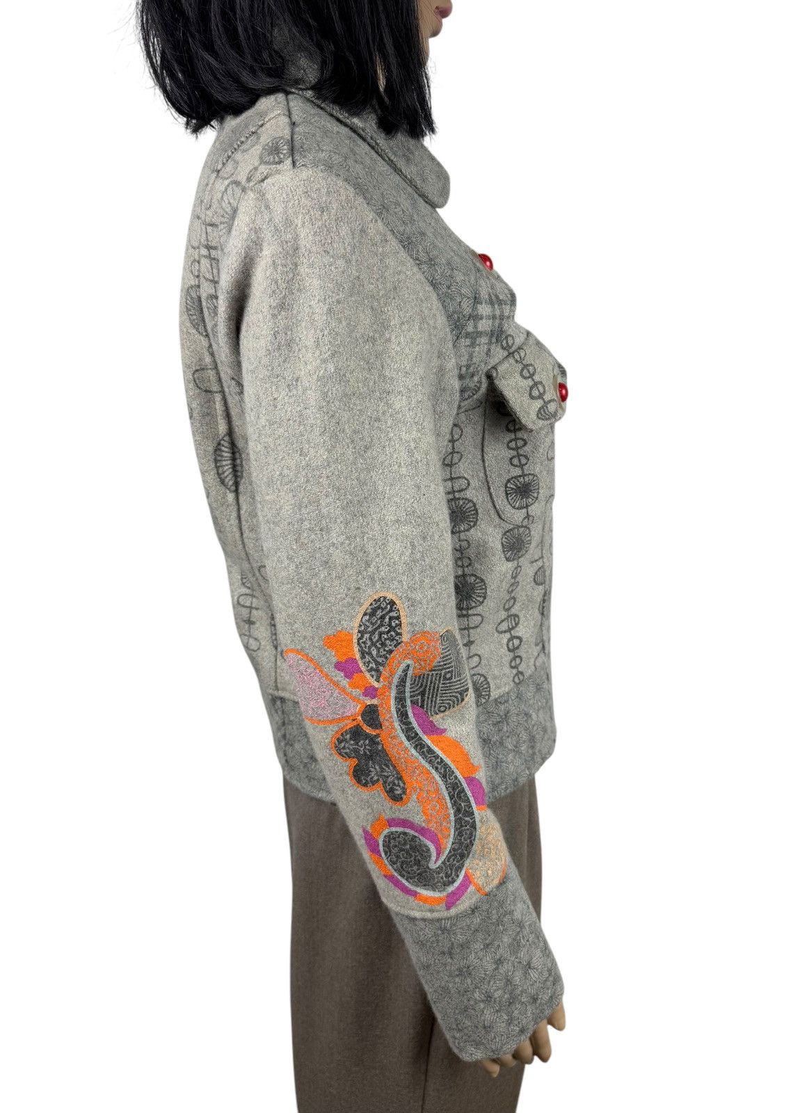 Designer Savage Culture Wool-Nylon Printed Jacket Full-Zip size M Size M / US 6-8 / IT 42-44 - 5 Thumbnail