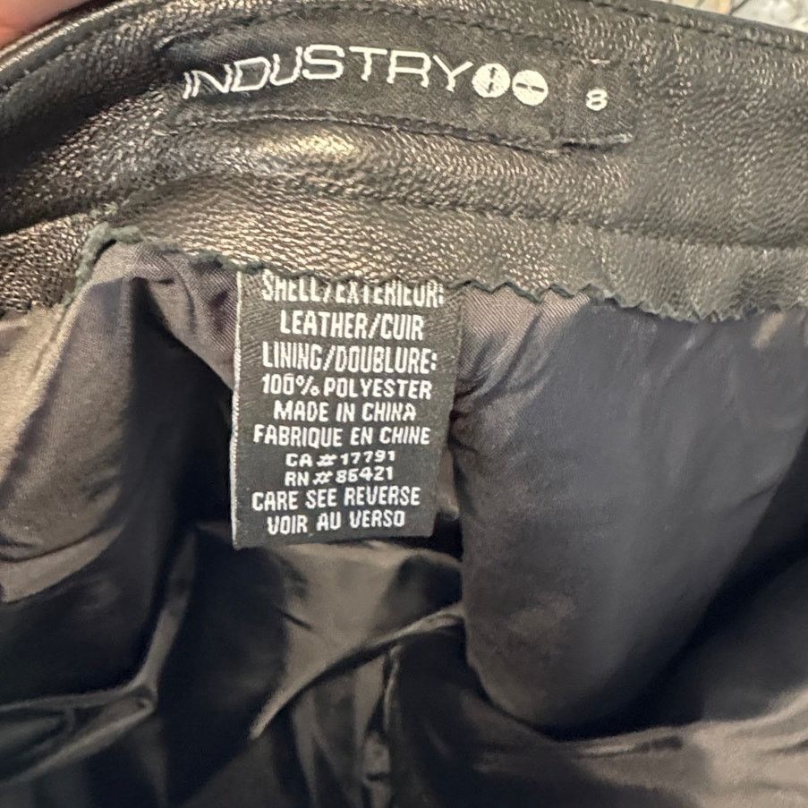 Other Industry black leather high waisted bootcut pant size 8 Size 30" / US 8 / IT 44 - 8 Thumbnail