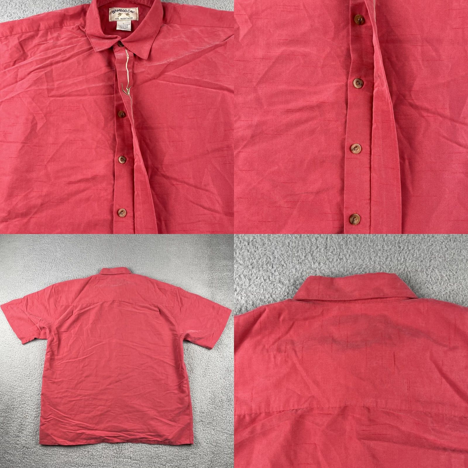 Vintage VINTAGE Bamboo Cay Mens L Button-Up Shirt Short Sleeve Red Rayon Palm Size US L / EU 52-54 / 3 - 8 Thumbnail