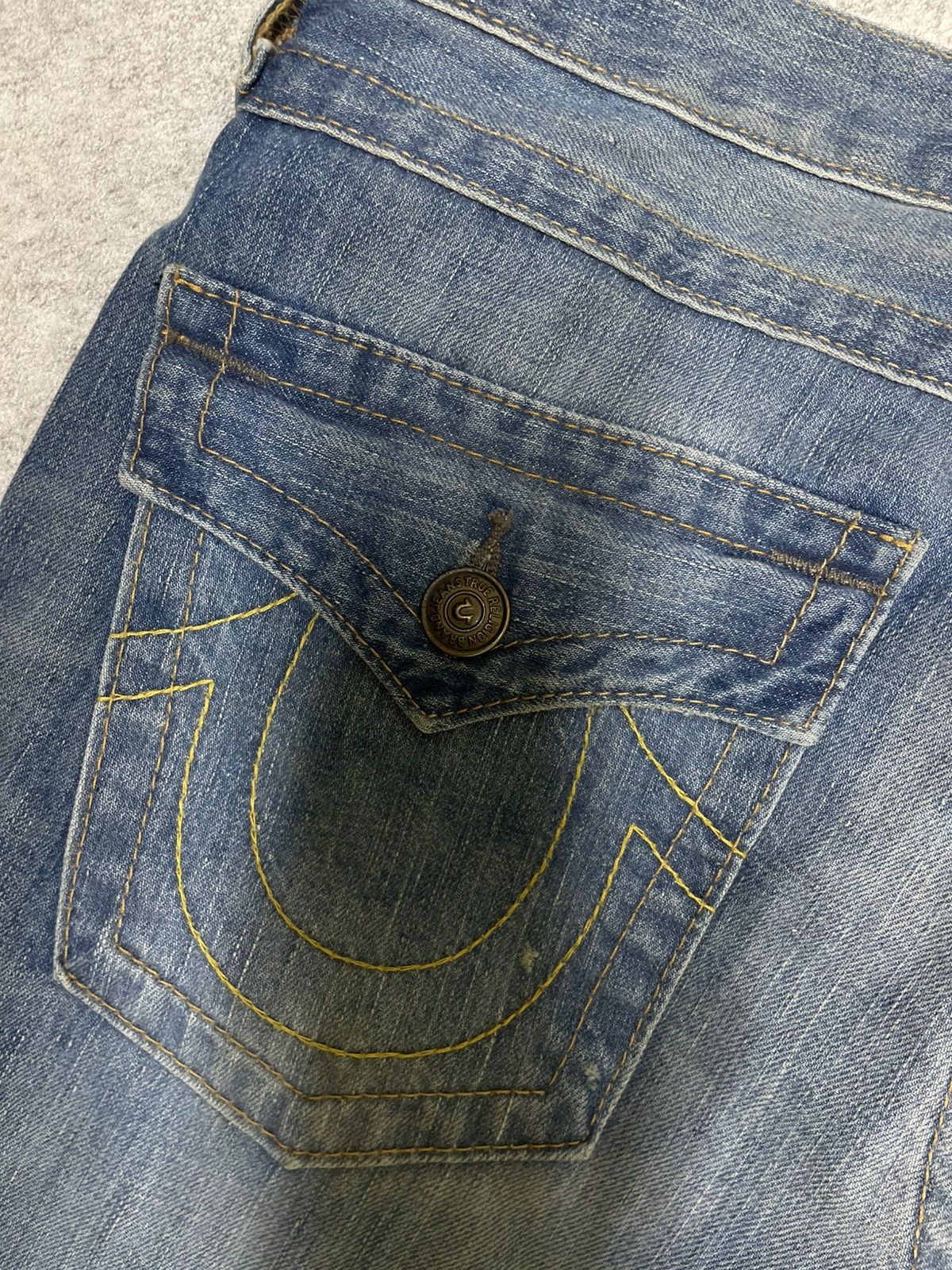 True Religion × Vintage Vintage True Religion Straight White Stitching Jeans Y2K Size US 28 / EU 44 - 4 Thumbnail